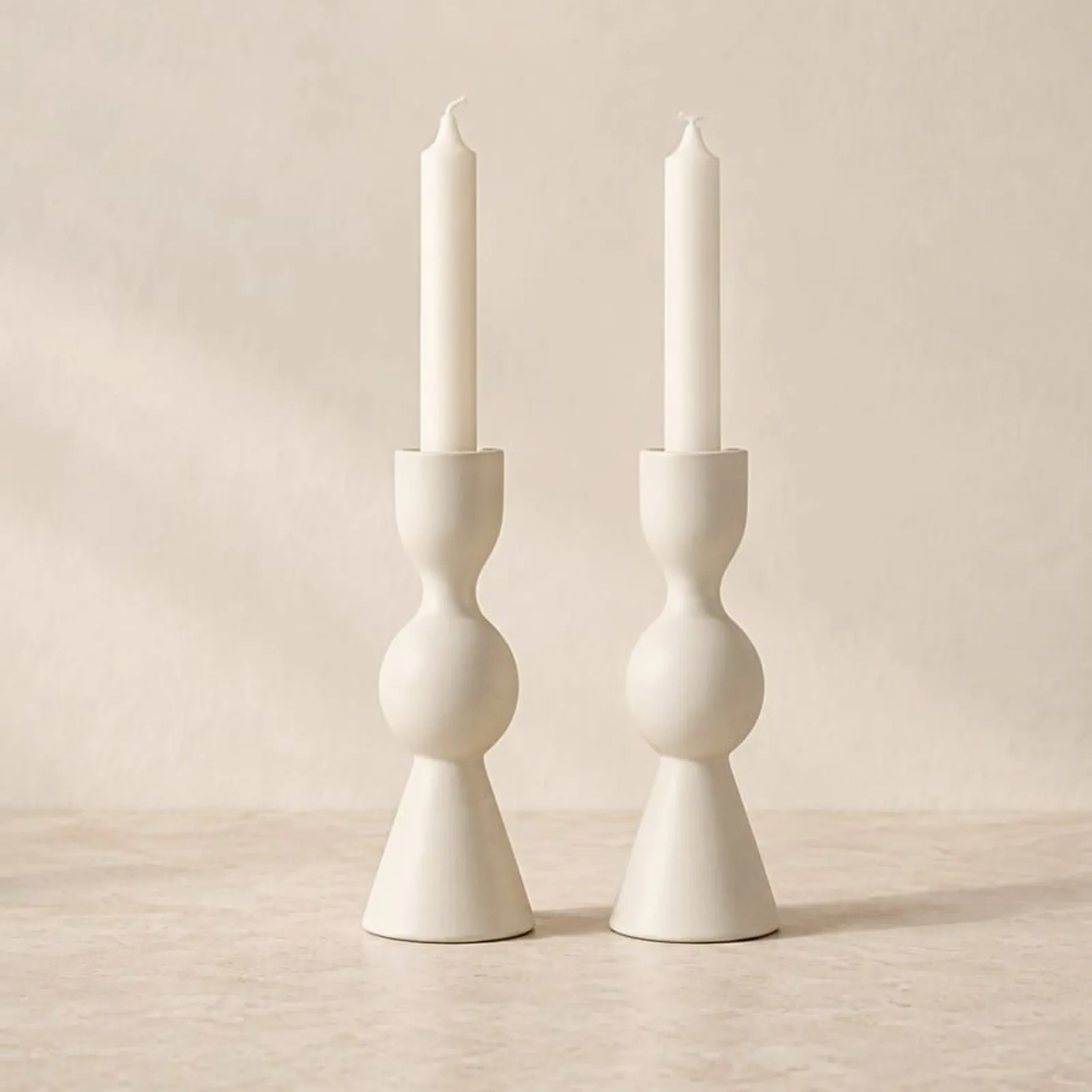 Bougeoir Linet blanc craie III