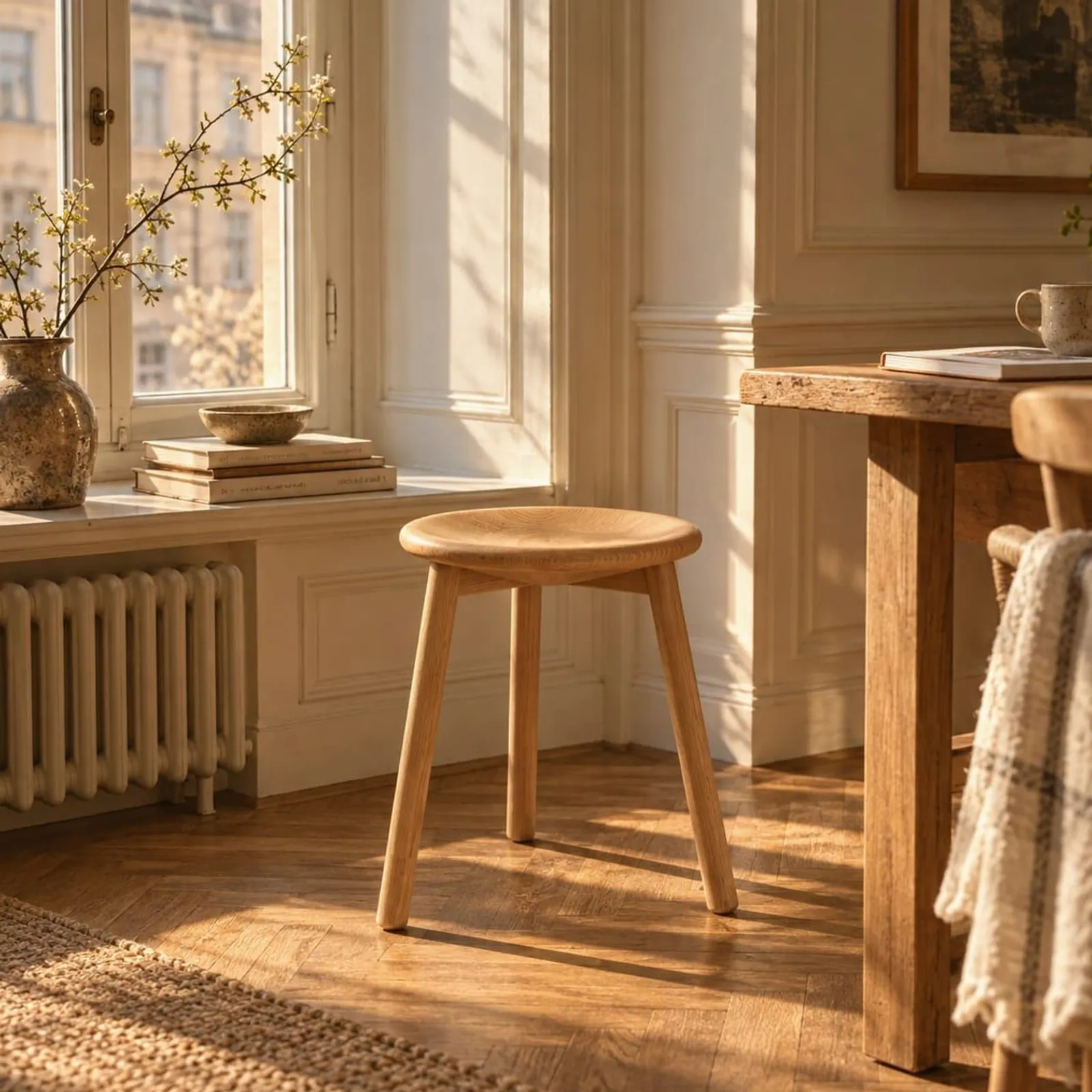 Tabouret Nypon en chêne - miniature 2