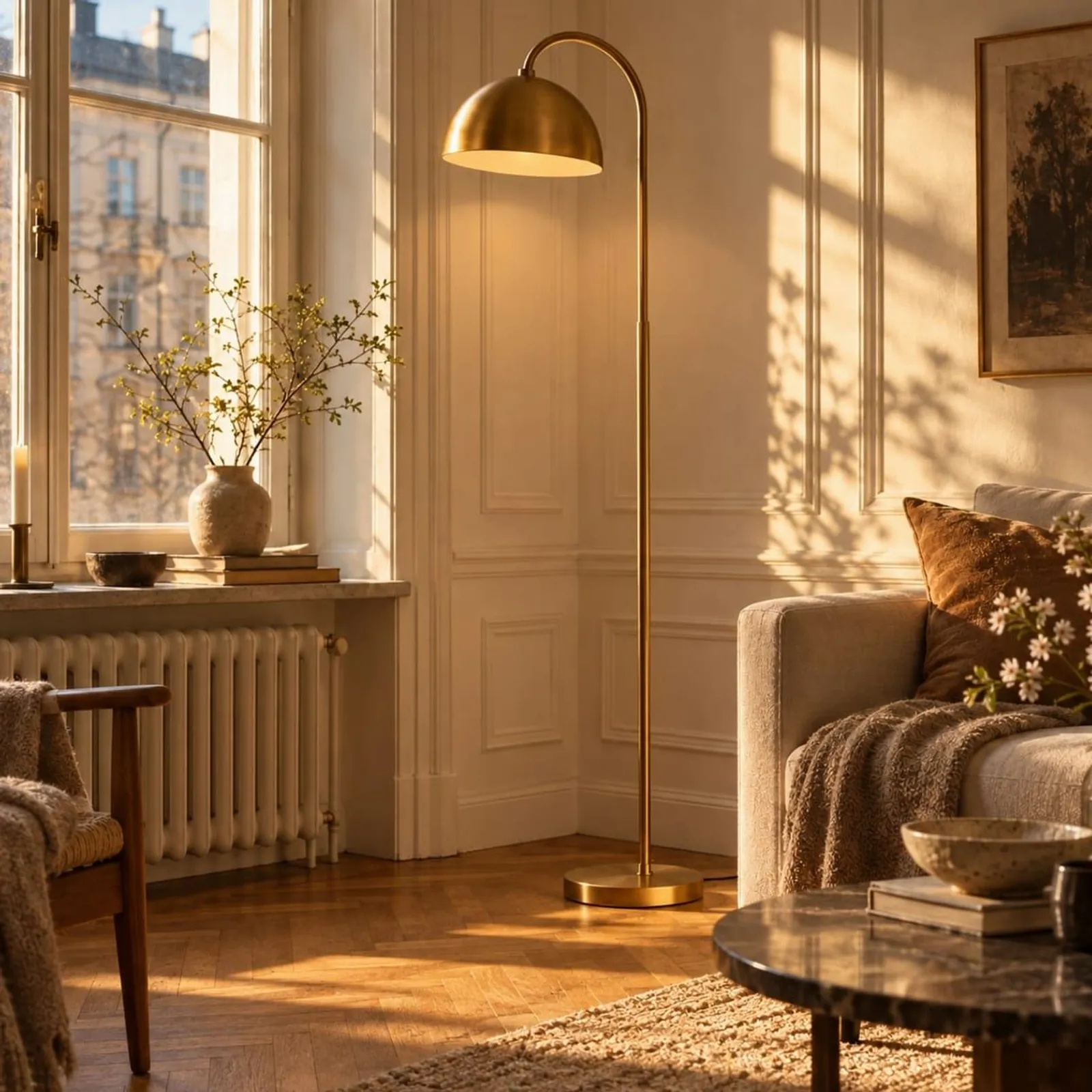Lampadaire Lind en laiton - miniature 2