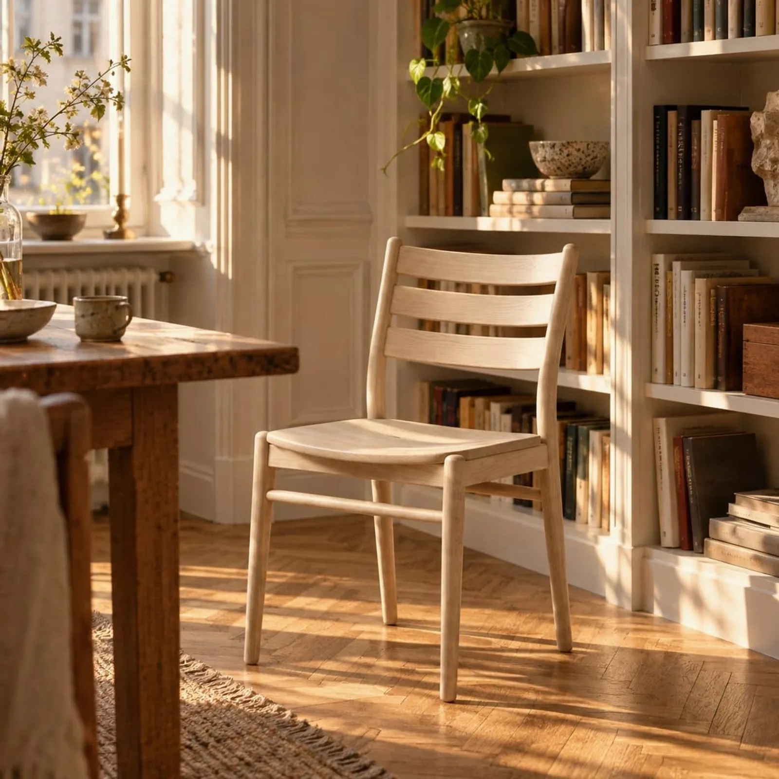 Chaise Timjan blanc craie III - miniature 2