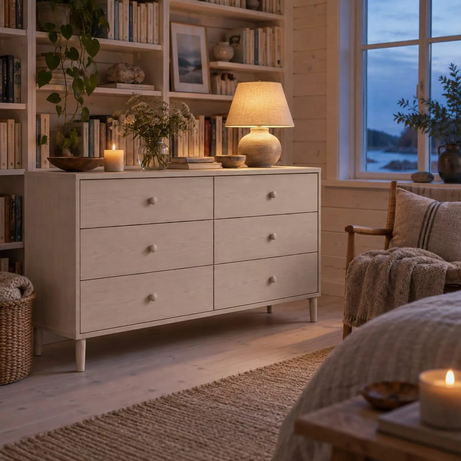 Commode Linet blanc craie II - miniature 3