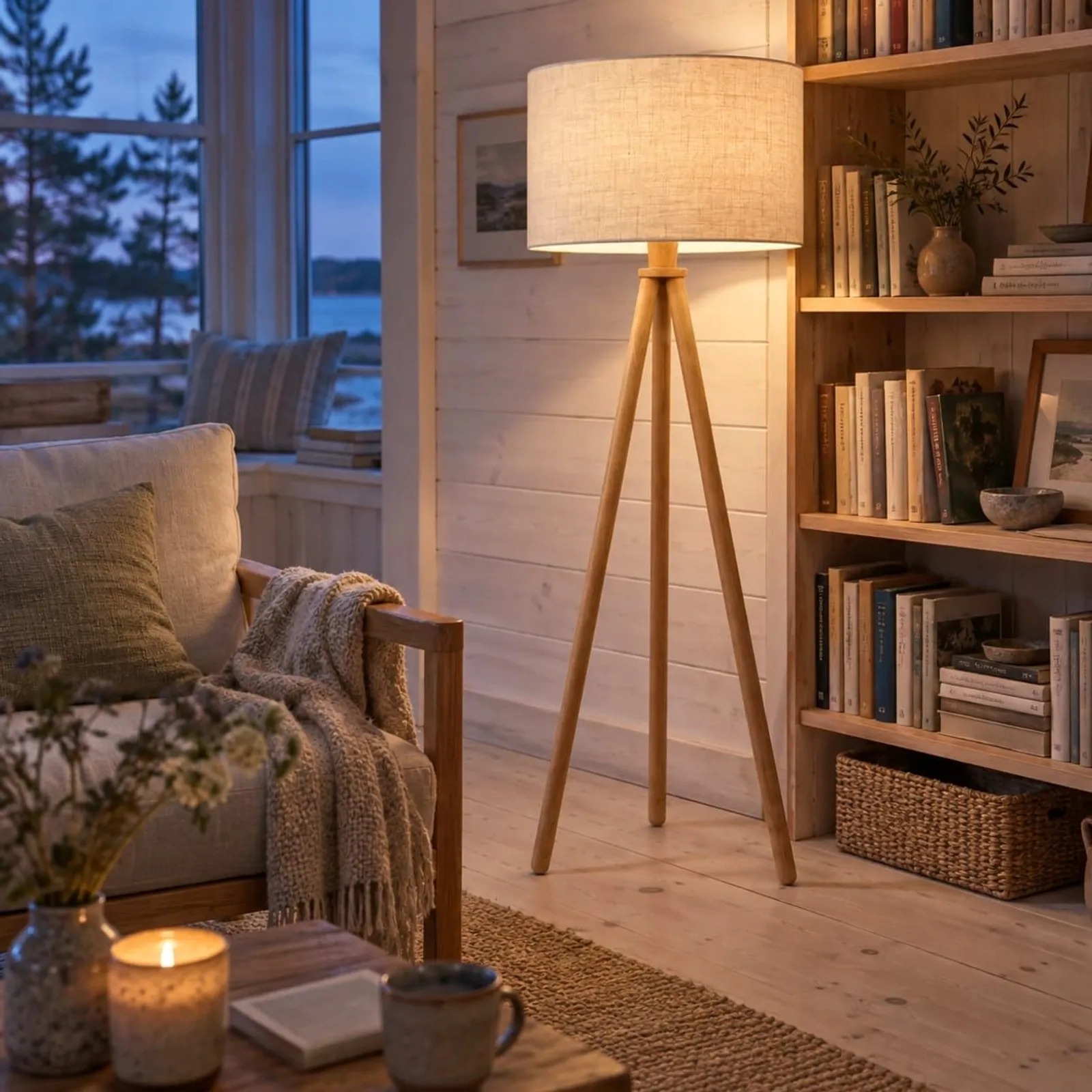 Golvlampa Timjan Natur II - miniatyr 3