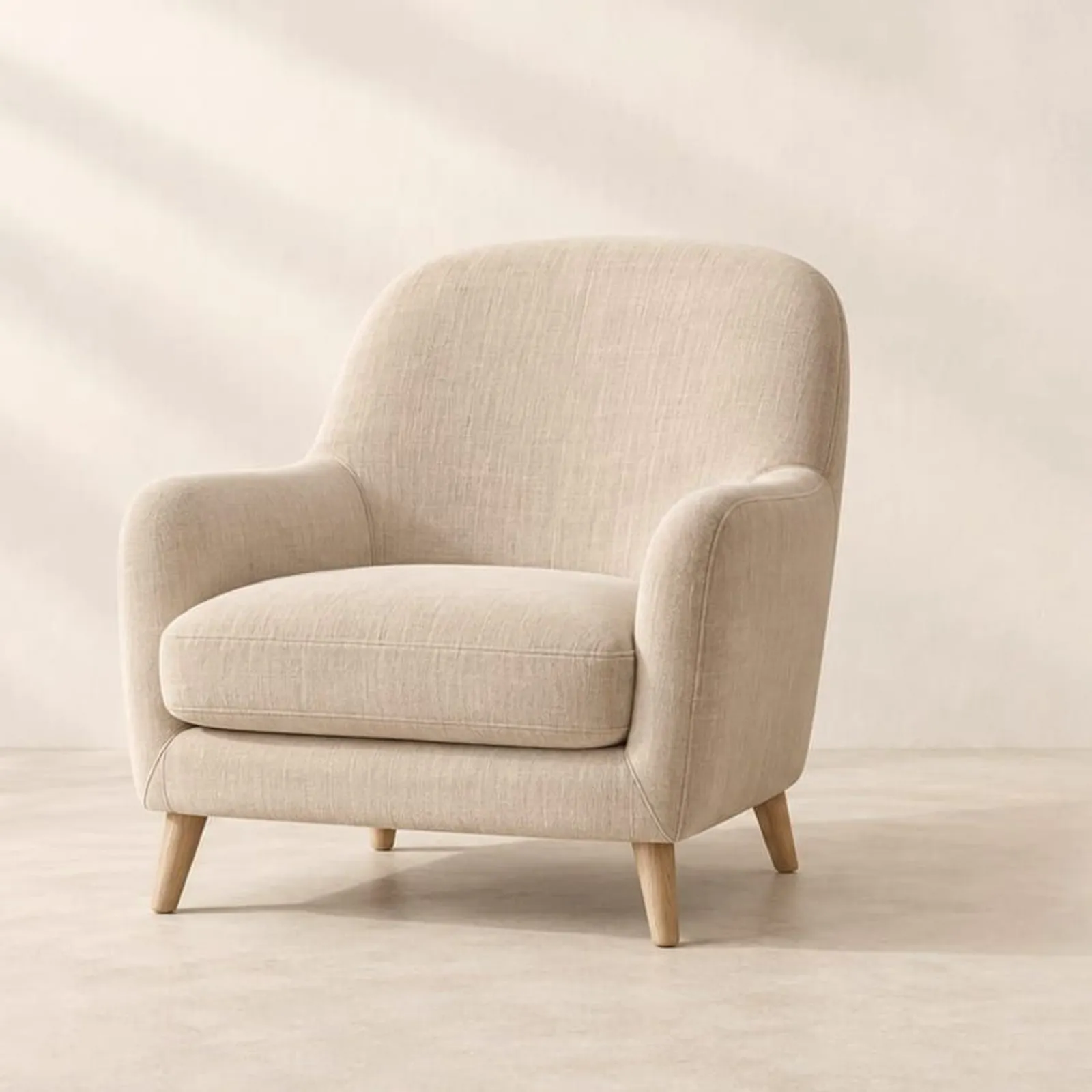 Fauteuil Fors en lin - miniature 1
