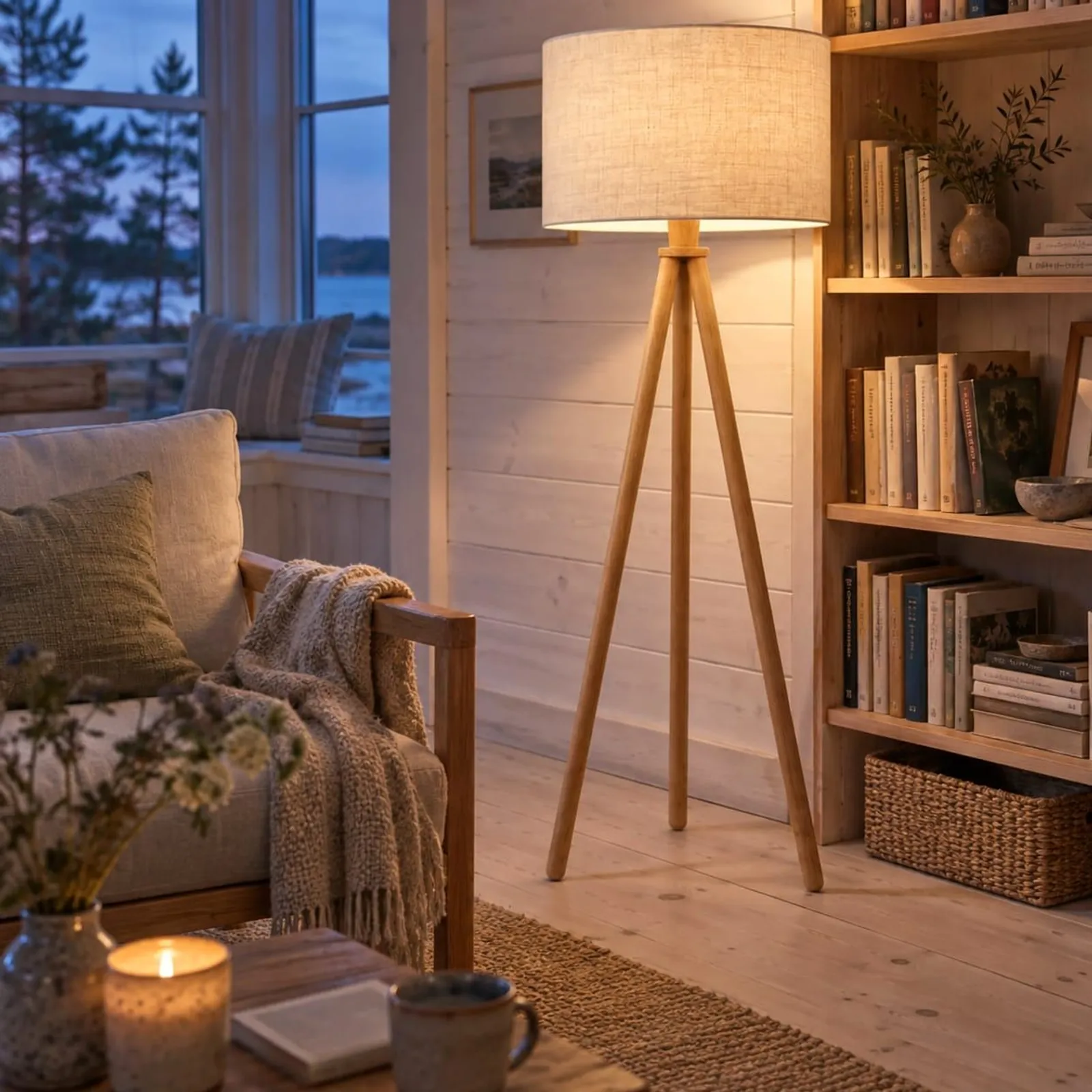 Lampadaire Enen naturel IV - miniature 3