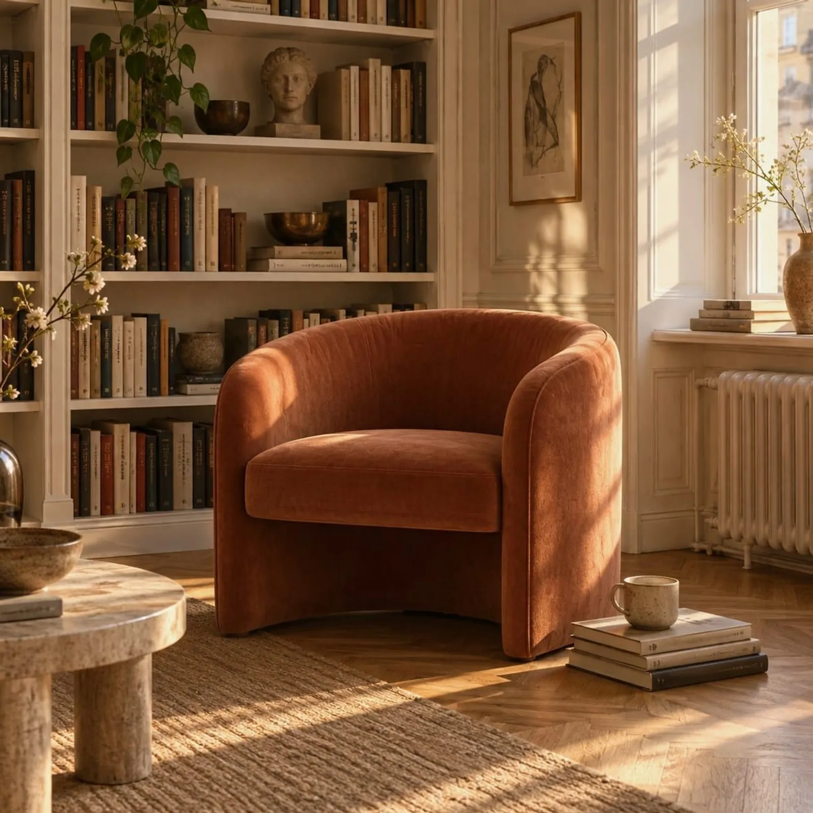 Fauteuil Ull en velours - miniature 2
