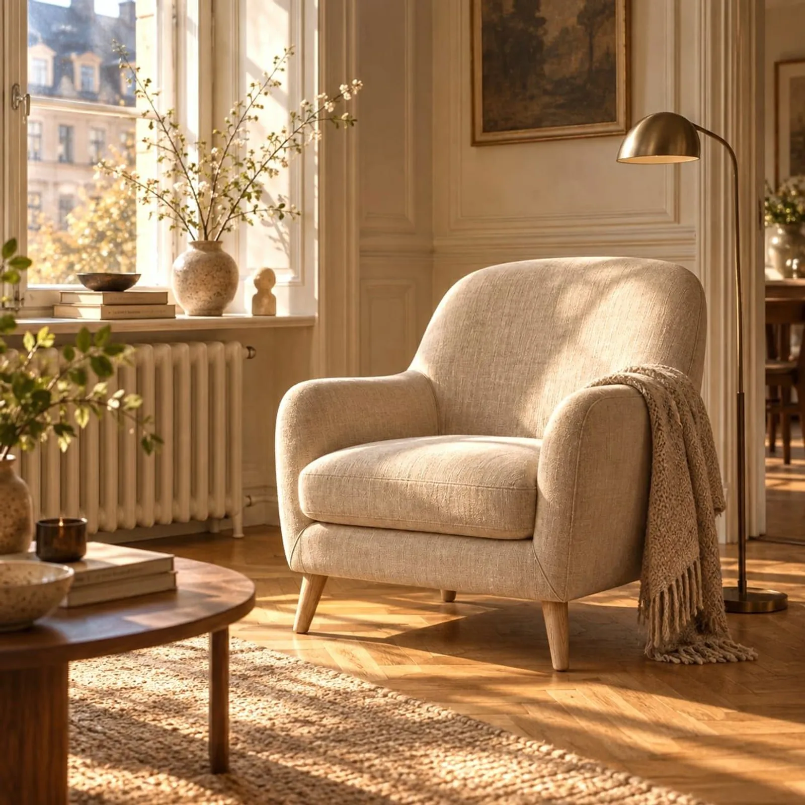 Fauteuil Pors en velours - miniature 2