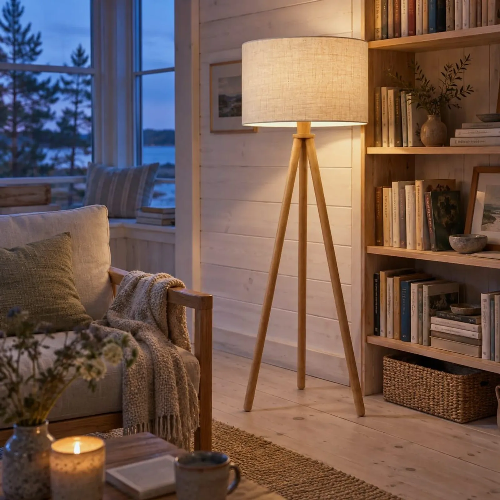 Lampadaire Kusten naturel III - miniature 3