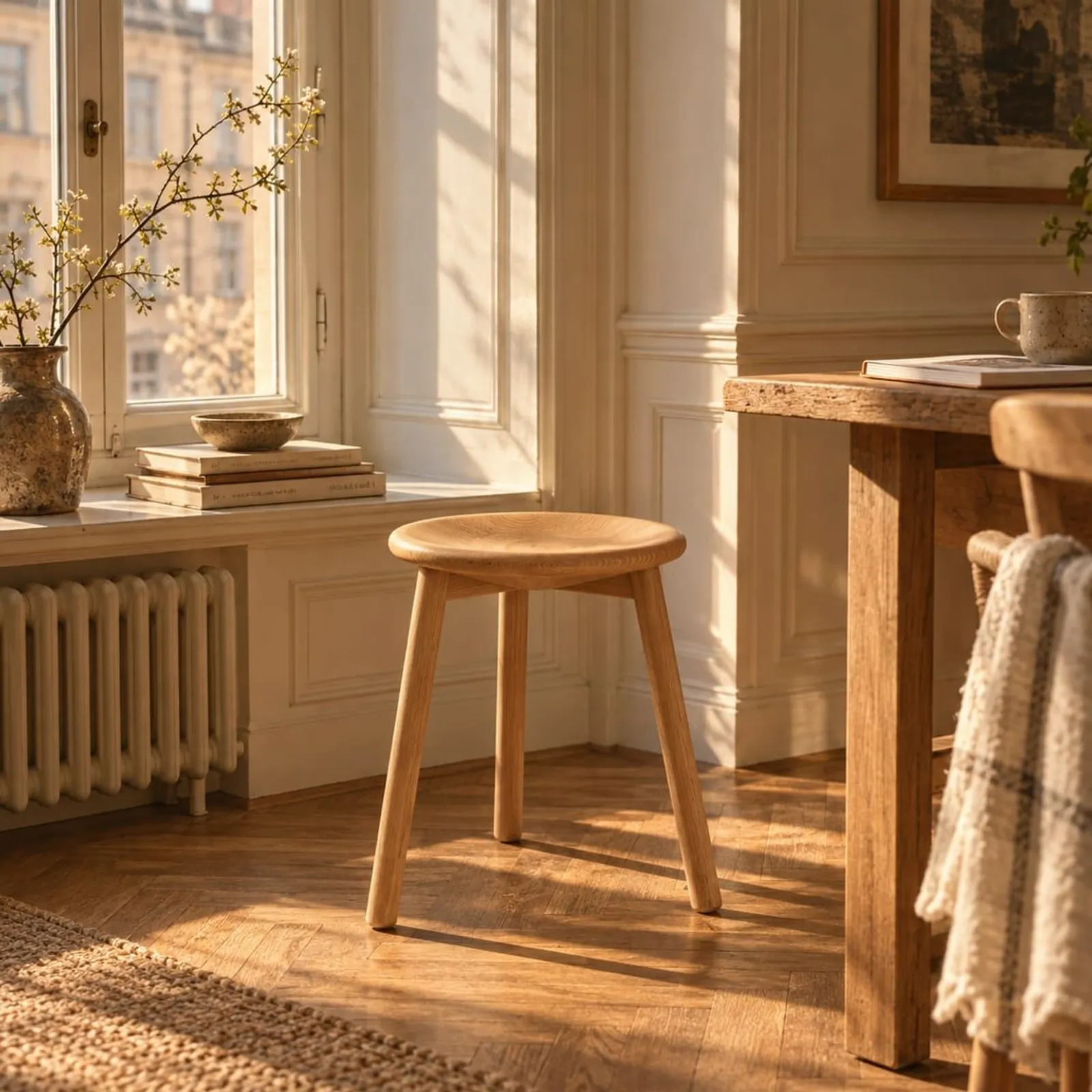 Tabouret Gran en chêne - miniature 2