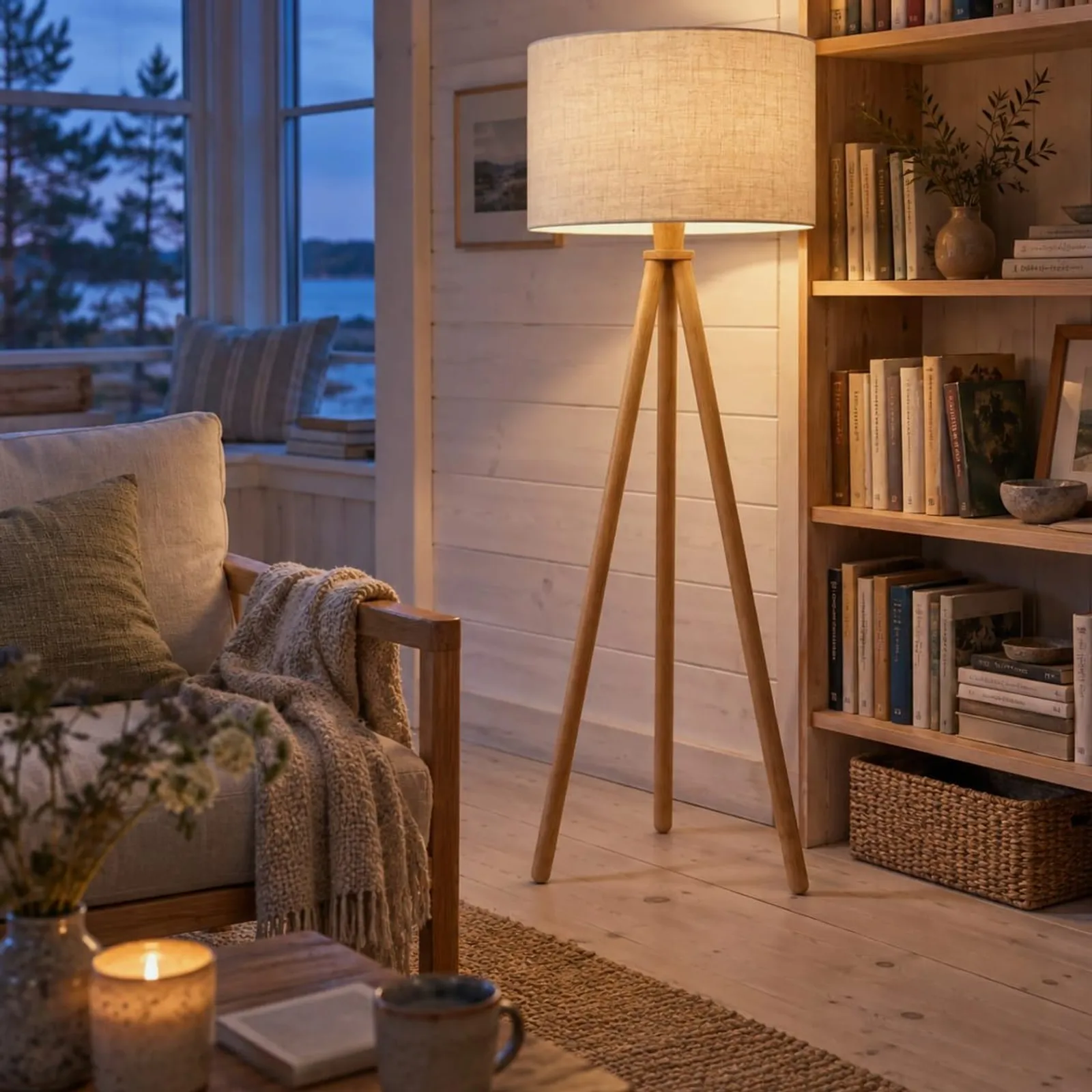 Lampadaire Lönn naturel V - miniature 3