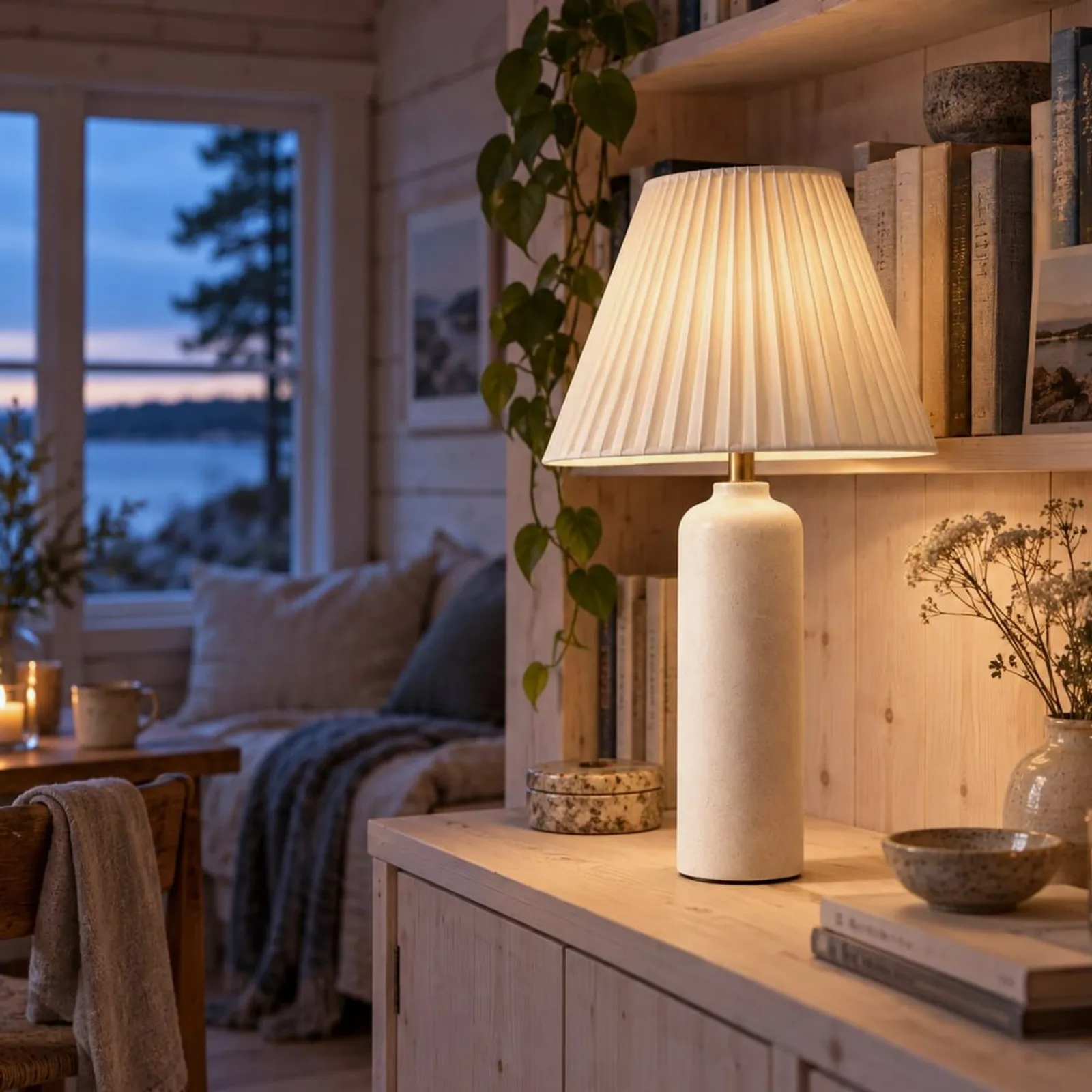Lampe de table Videt blanc craie - miniature 2
