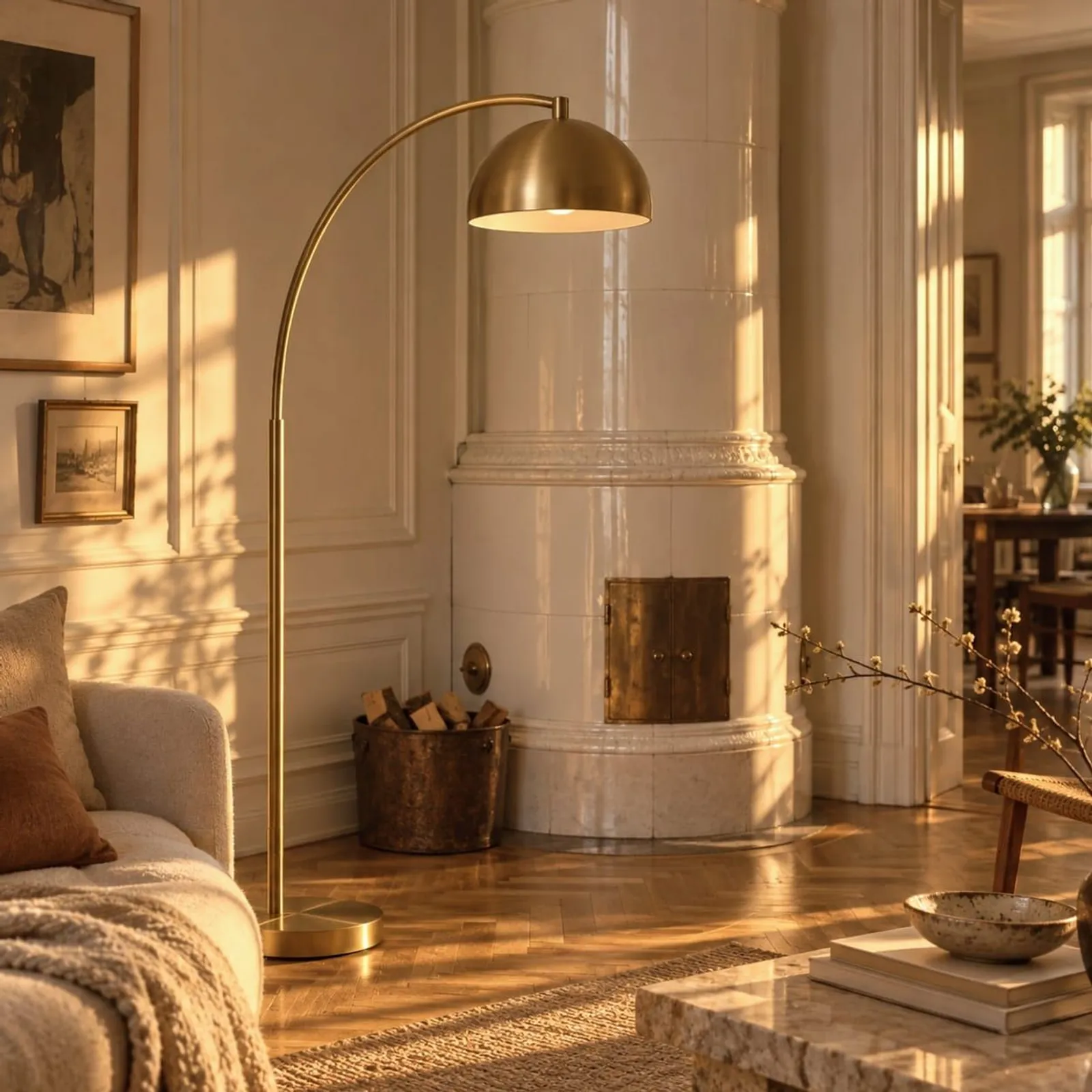 Lampadaire Myr en laiton - miniature 2