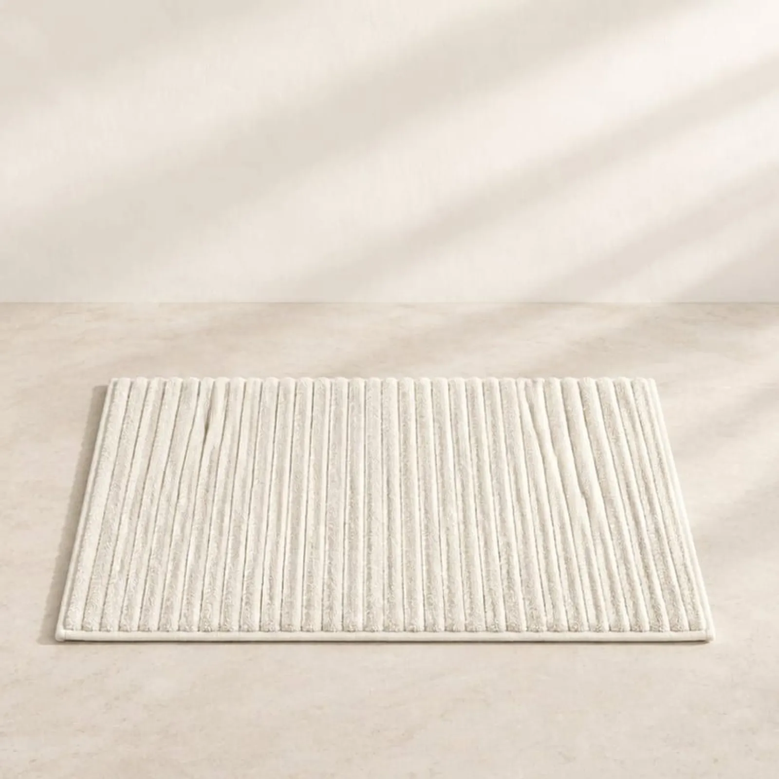 Tapis de bain Oxel blanc craie