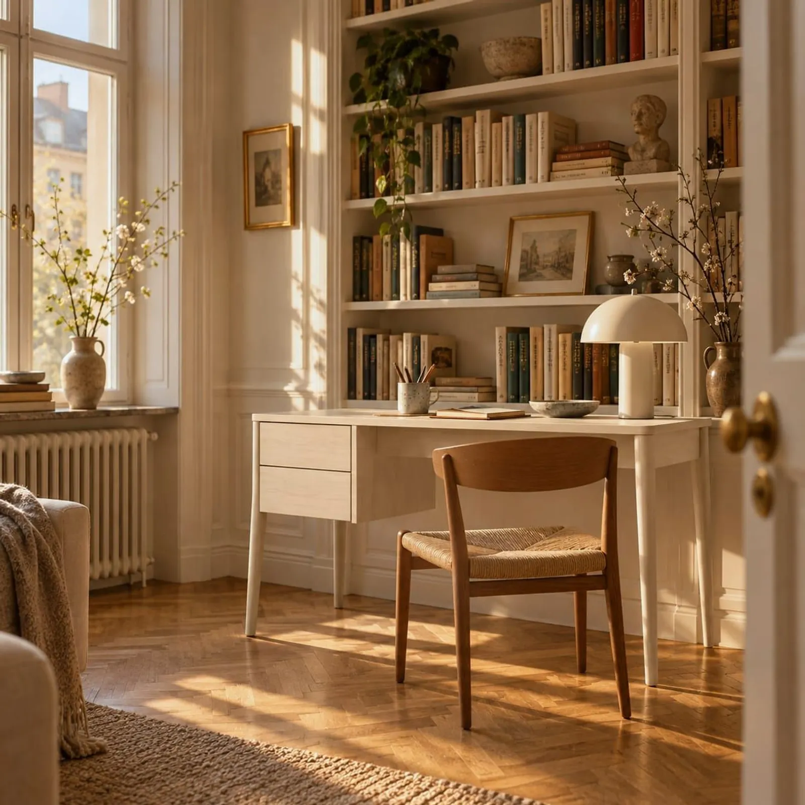 Bureau Timjan blanc craie - miniature 2