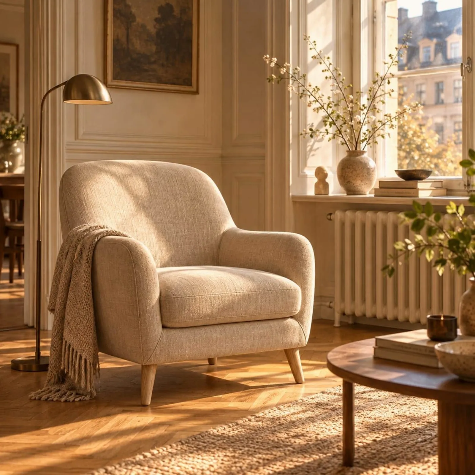 Fauteuil Fjäll en velours - miniature 2