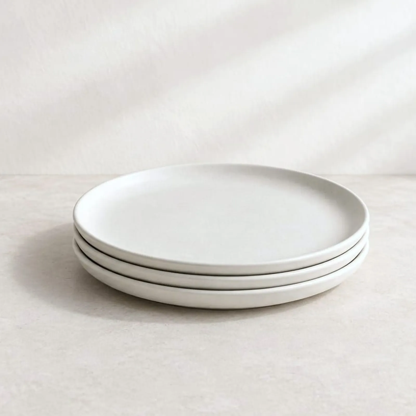 Assiette Lönn blanc craie III