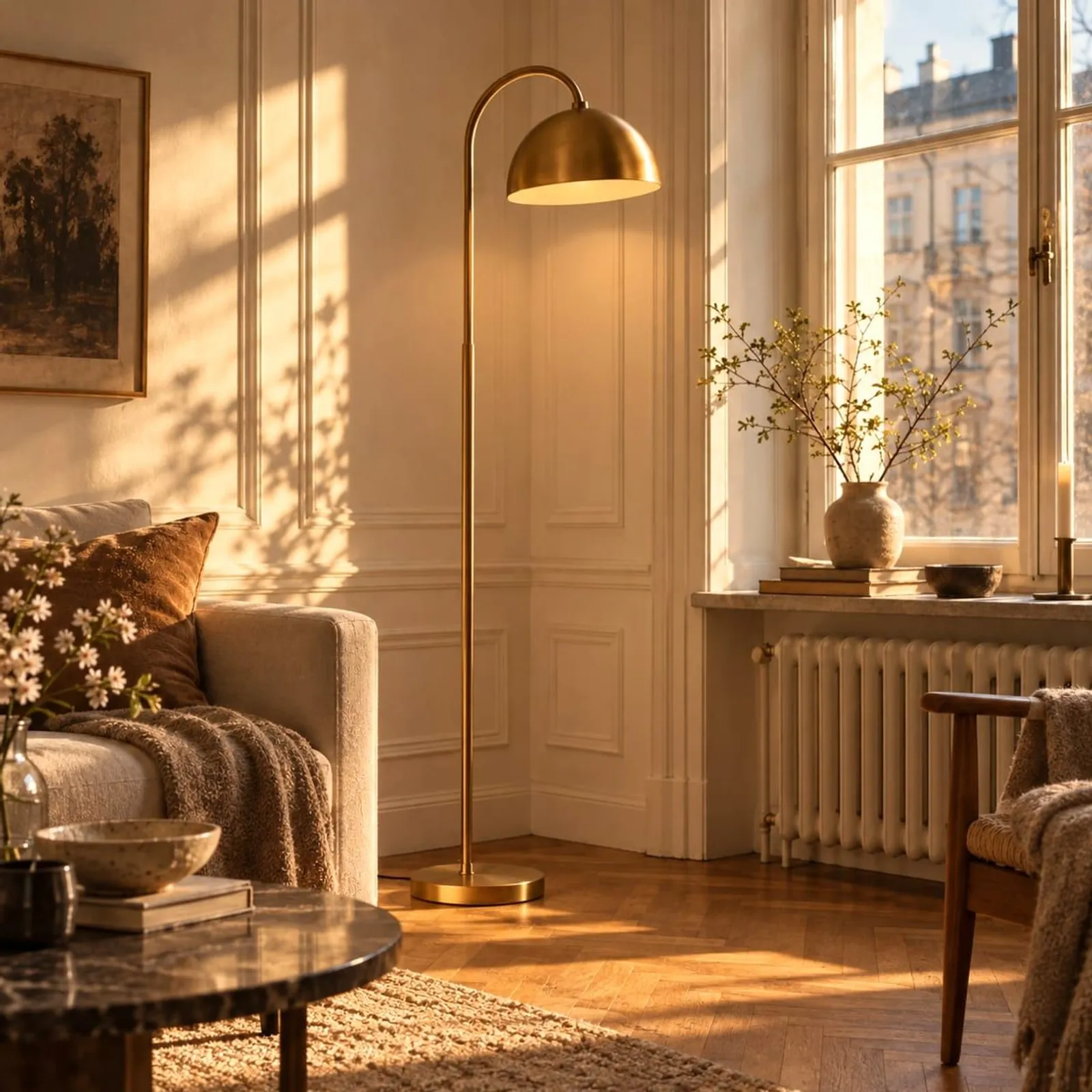 Lampadaire Tall ocre II - miniature 2
