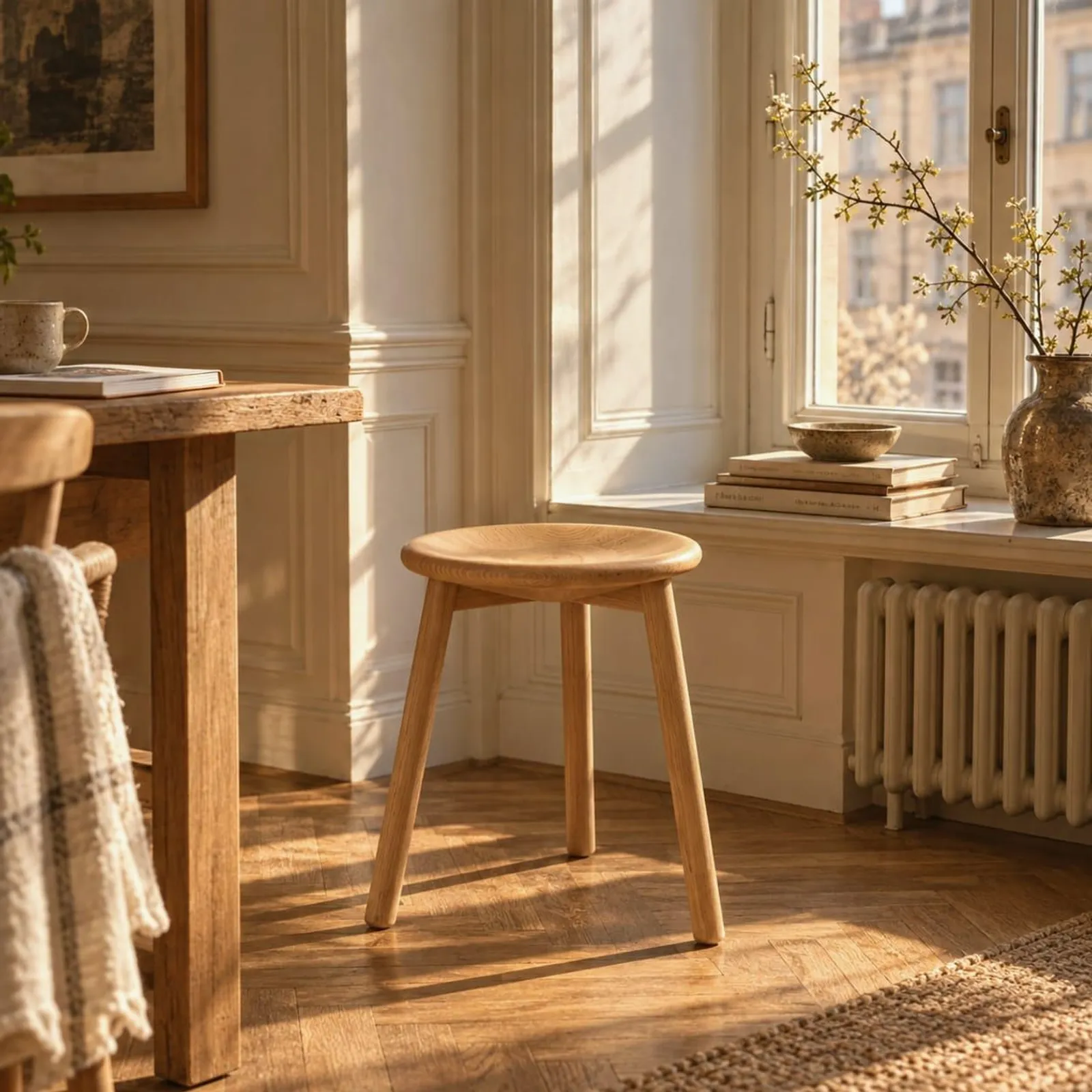 Tabouret Fläder en bouleau - miniature 3