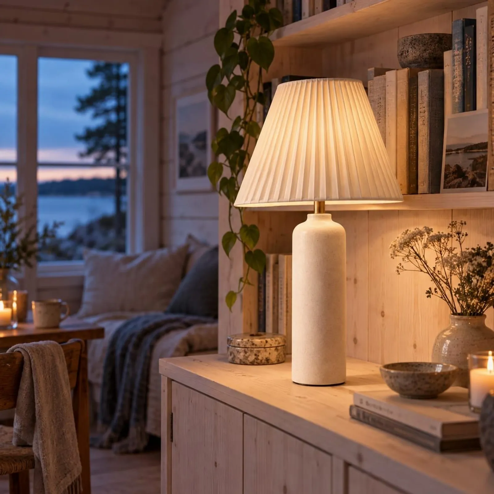 Bordslampa Korn Kritvit - miniatyr 2