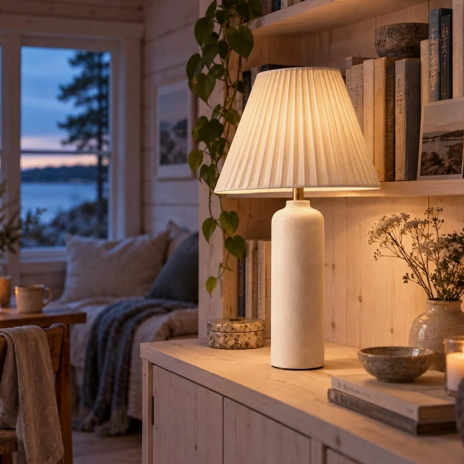 Bordslampa Grund Kritvit - miniatyr 2