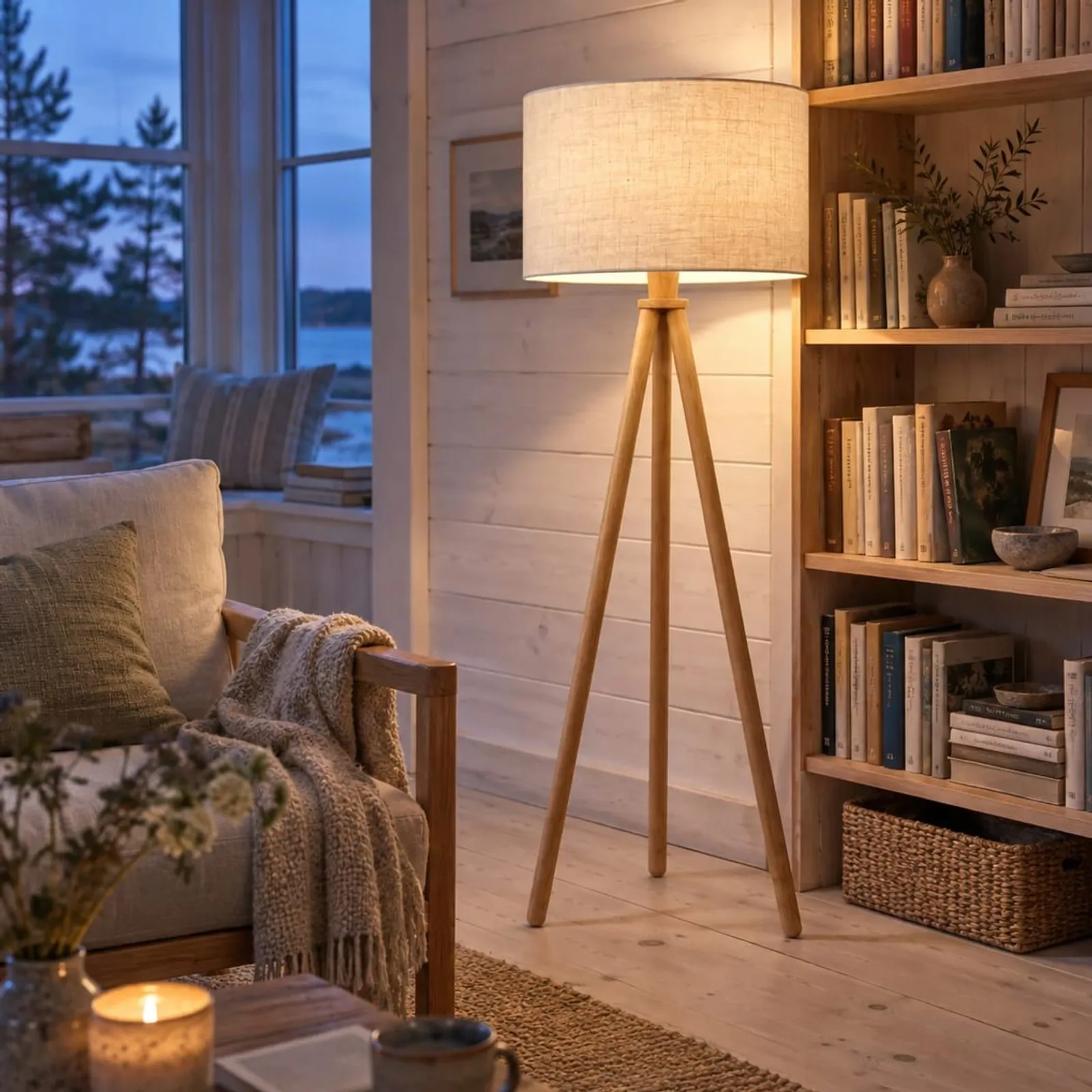 Lampadaire Sarek naturel - miniature 3