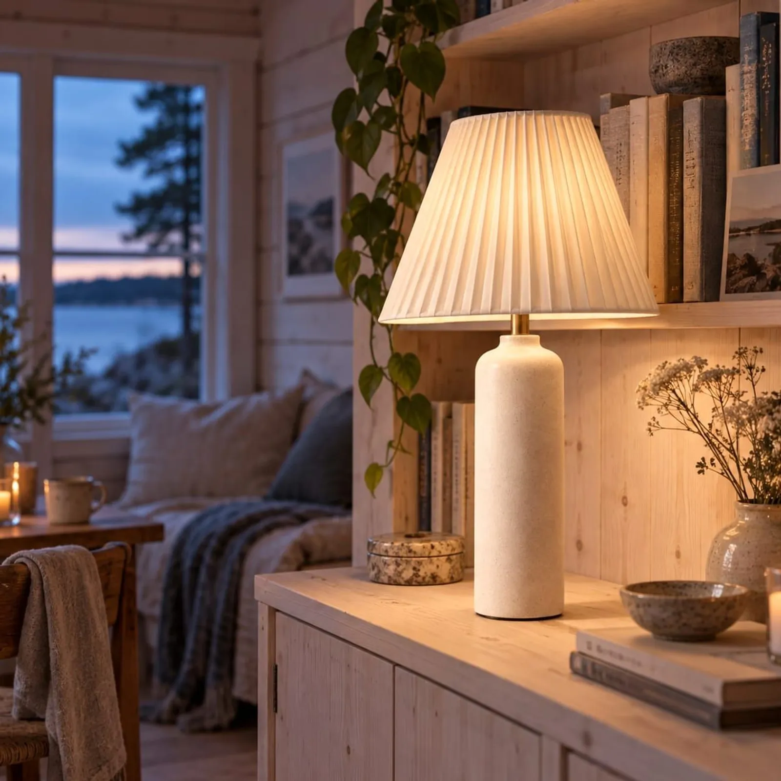 Lampe de table Råg en grès - miniature 2