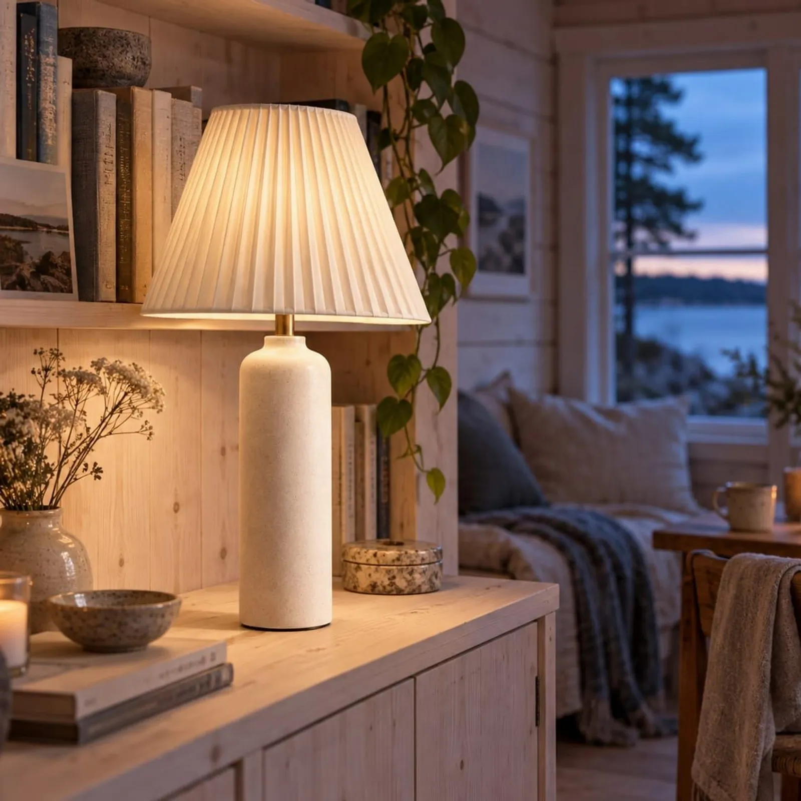 Bordslampa Bryggan Kritvit - miniatyr 2