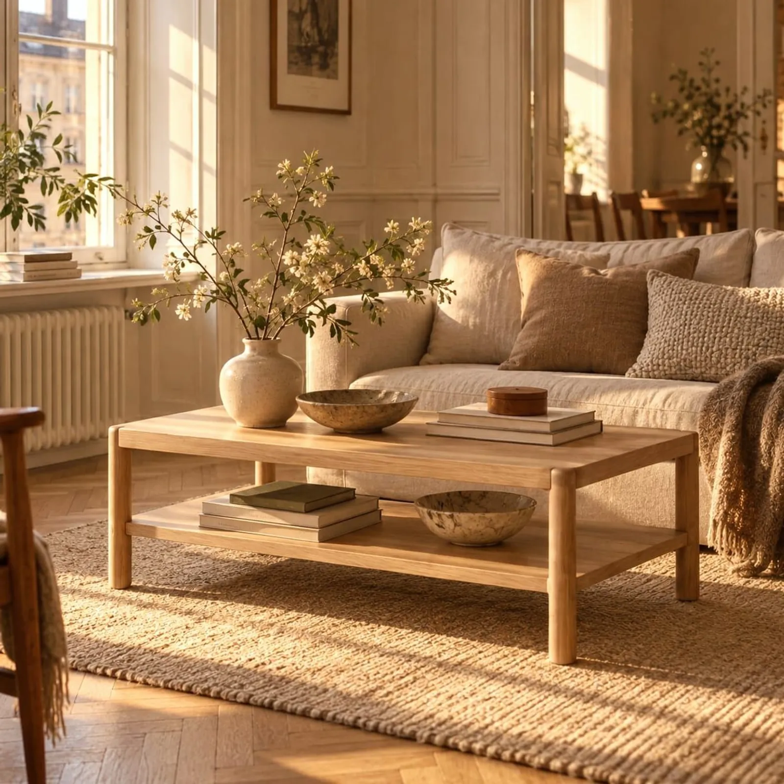 Table basse Ljungen blanc craie - miniature 2