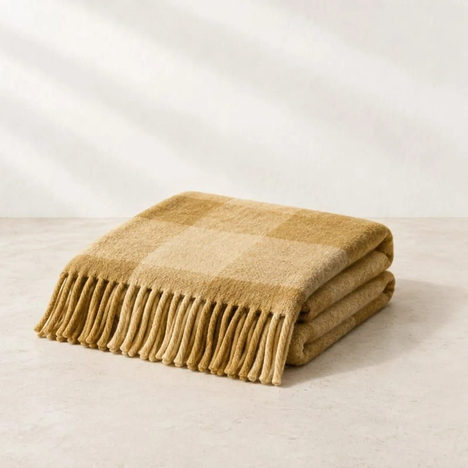 Plaid Fläder ocre II