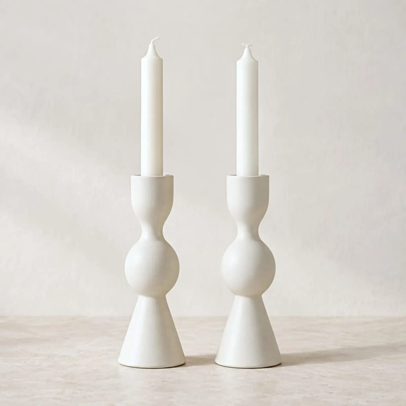 Bougeoir Kulle blanc craie