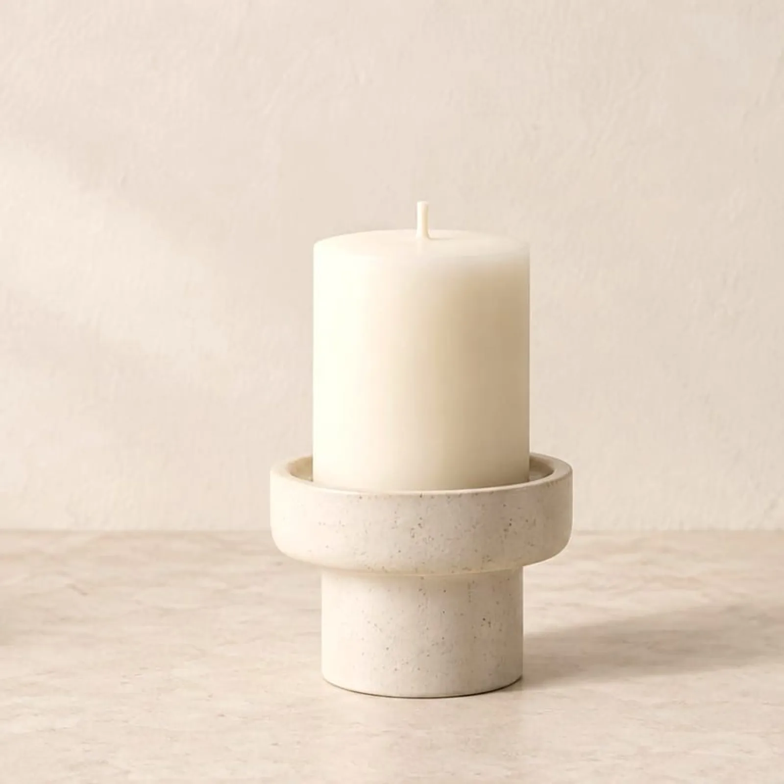 Bougeoir Sarek blanc craie IV