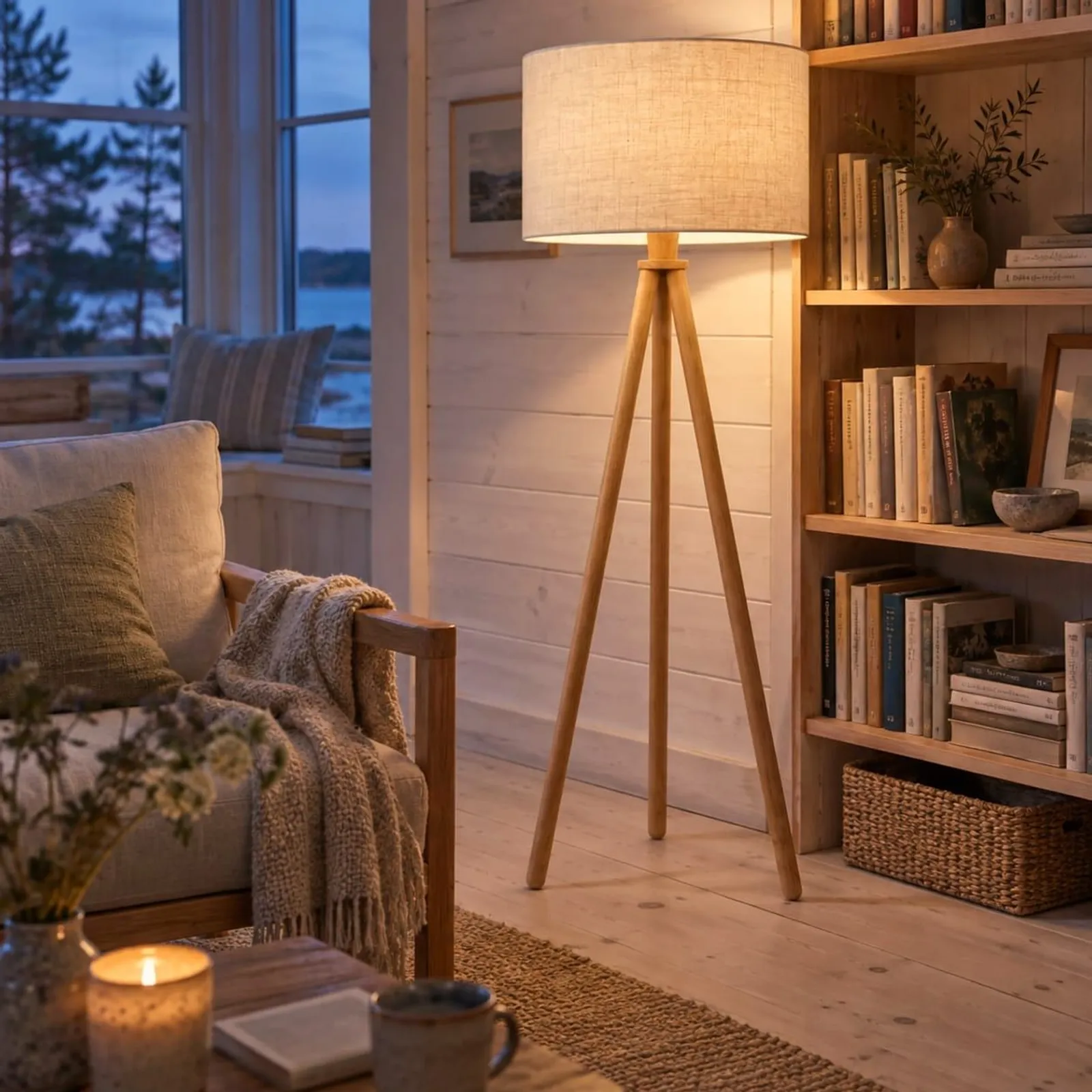 Lampadaire Linet naturel IV - miniature 3