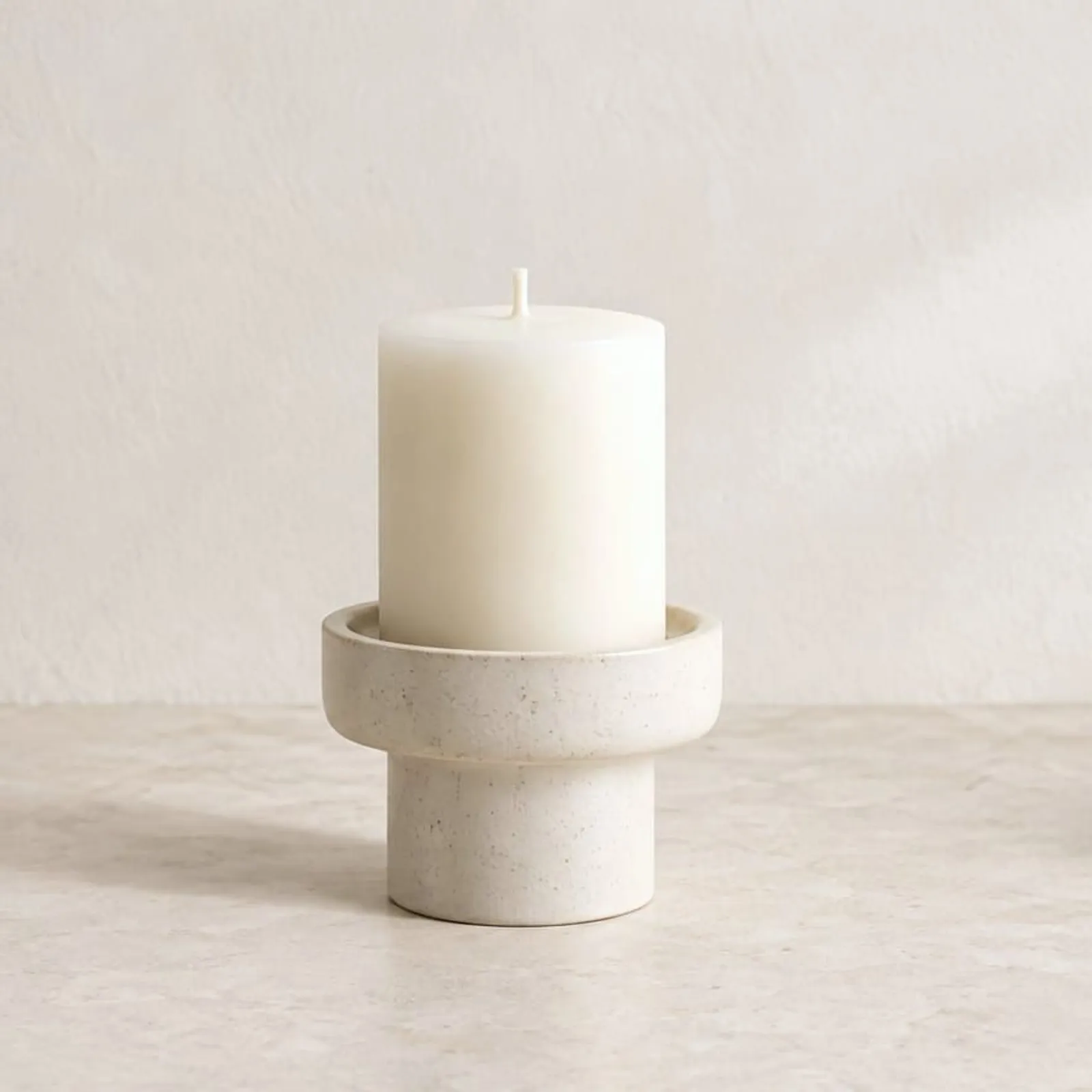 Bougeoir Skär blanc craie II