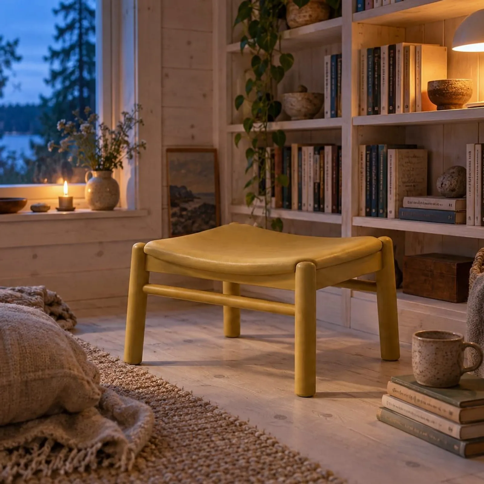 Tabouret Salvia ocre III - miniature 2
