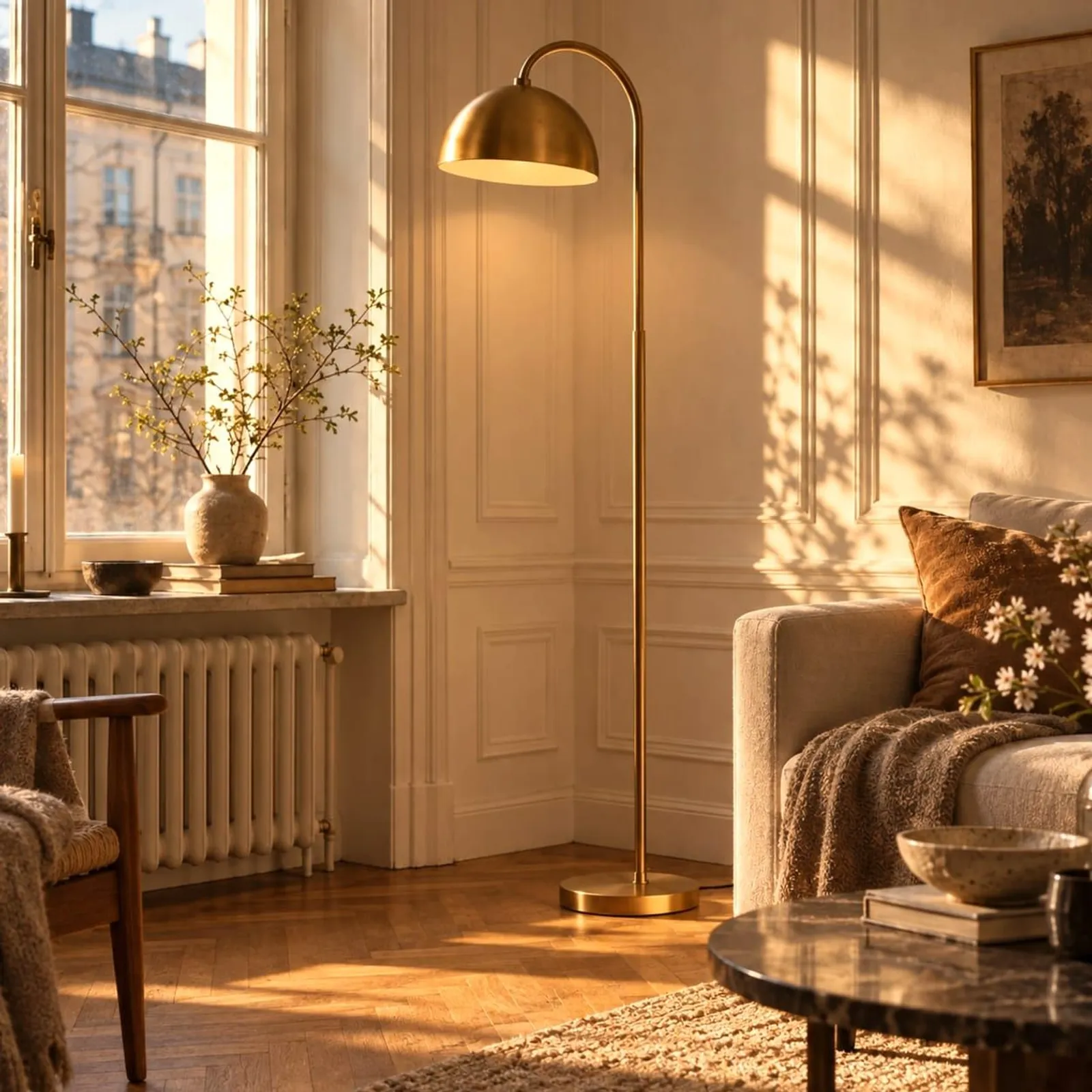 Lampadaire Havre en laiton - miniature 2
