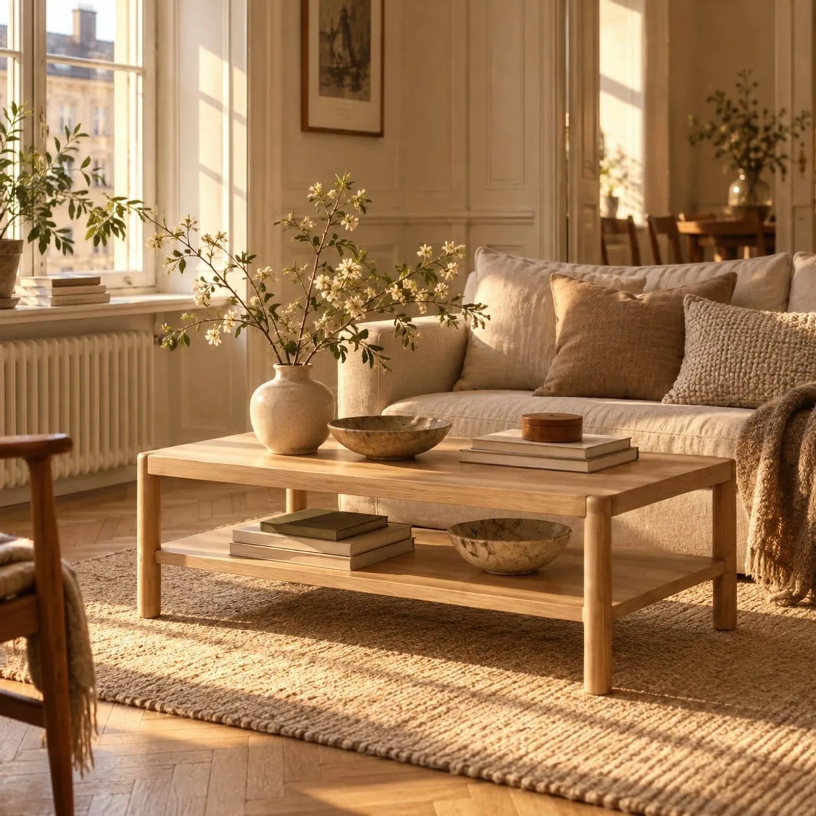 Table basse Bryggan blanc craie - miniature 2