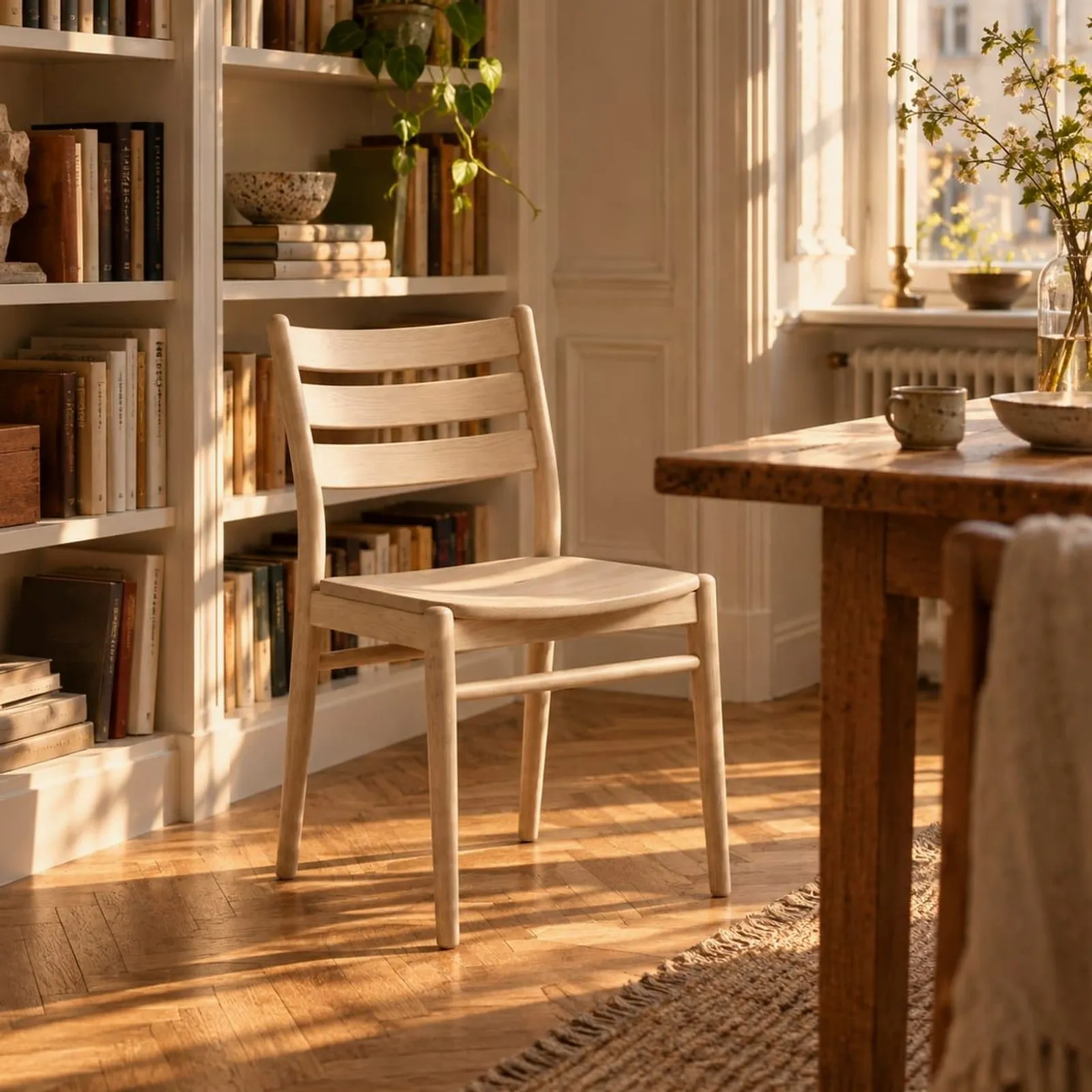 Chaise Enen blanc craie V - miniature 2