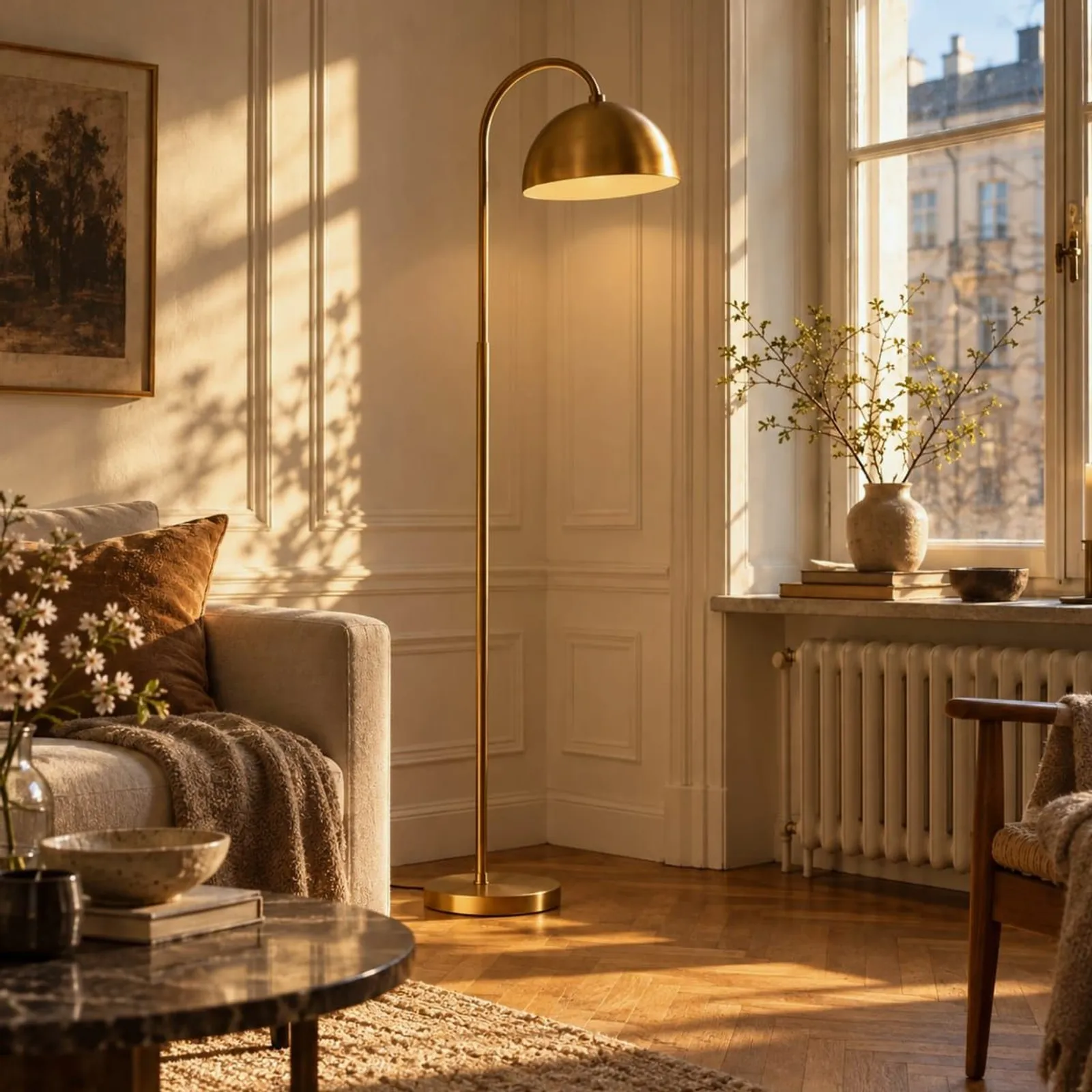 Lampadaire Oxel en laiton - miniature 2