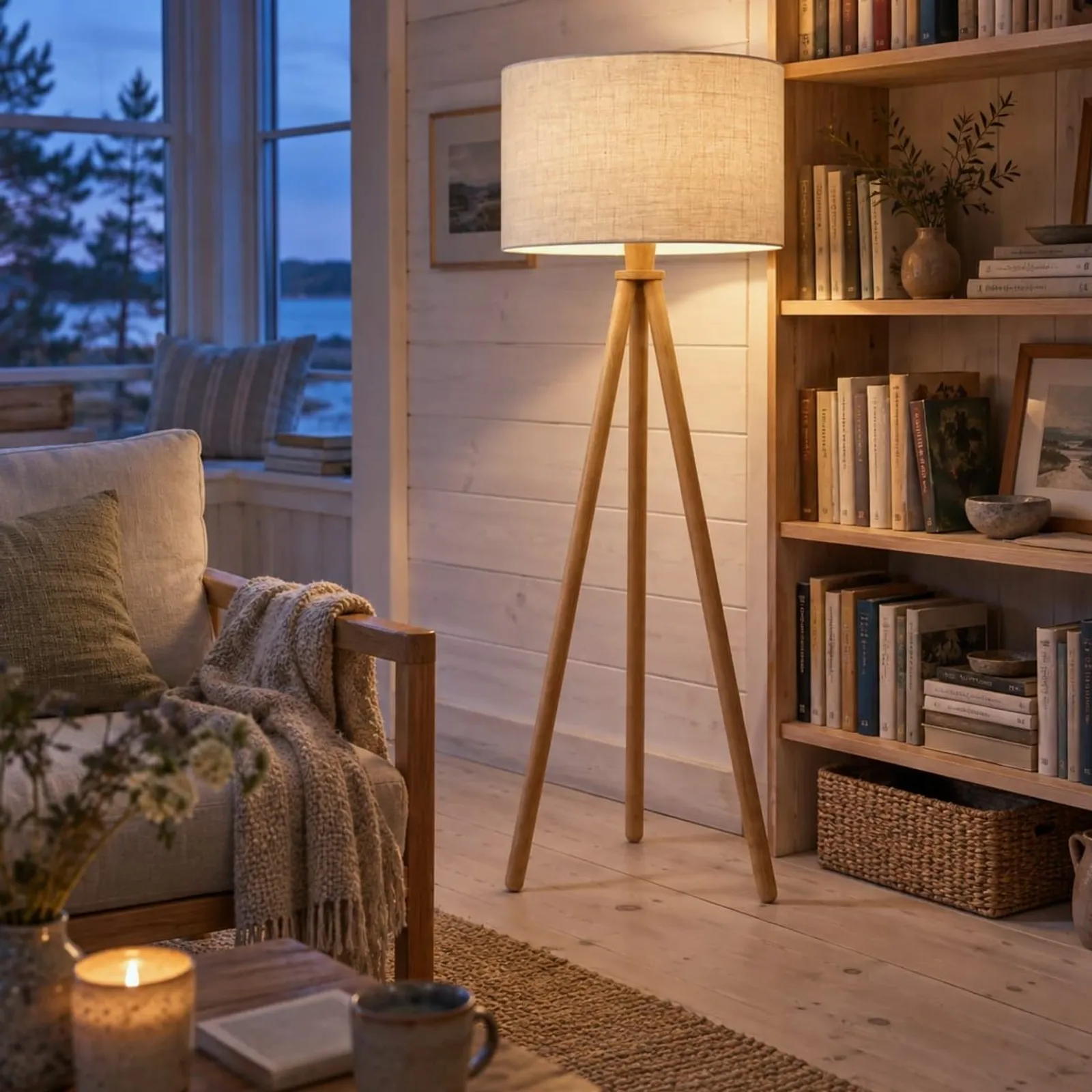 Lampadaire Ås en chêne - miniature 3