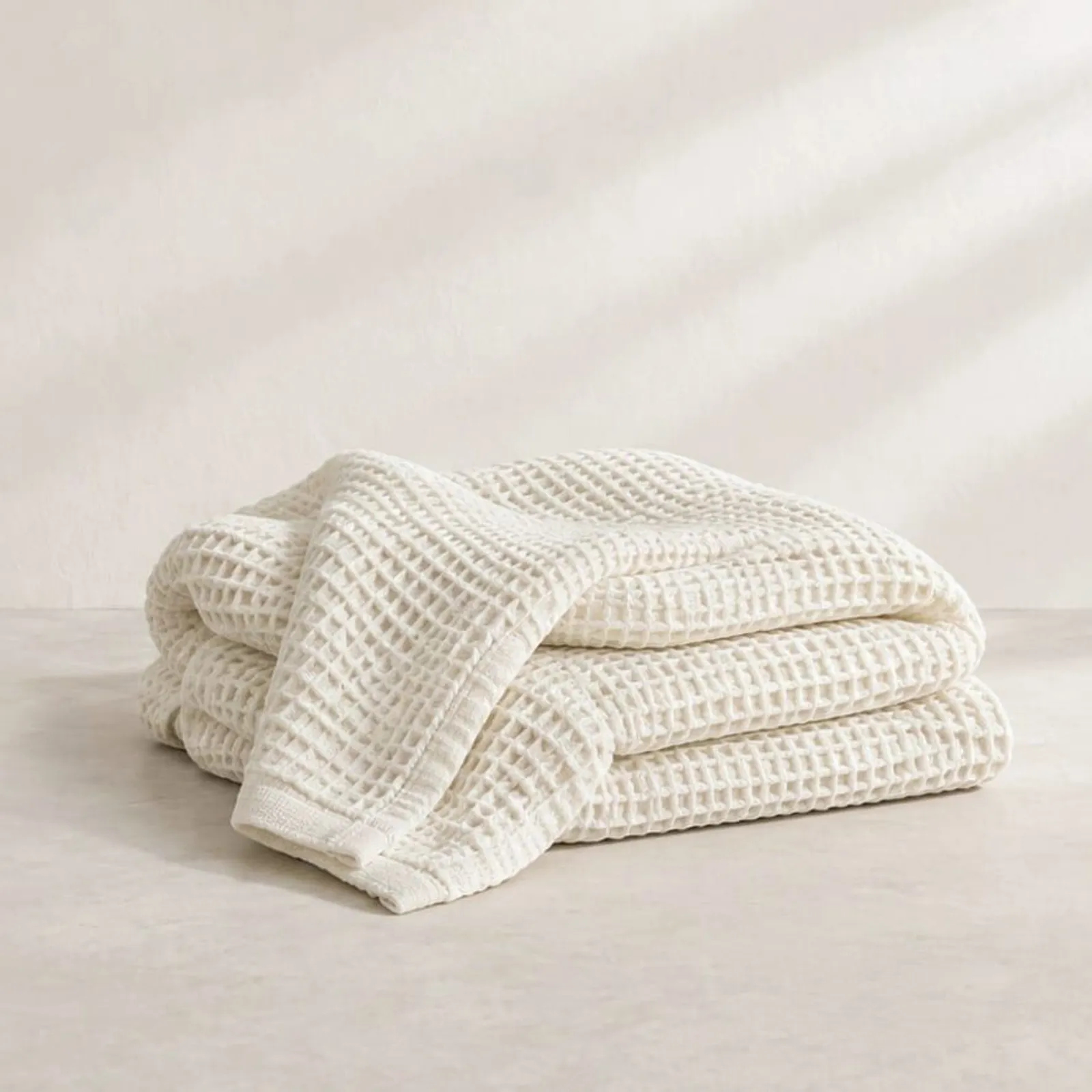 Plaid Hassel blanc craie III