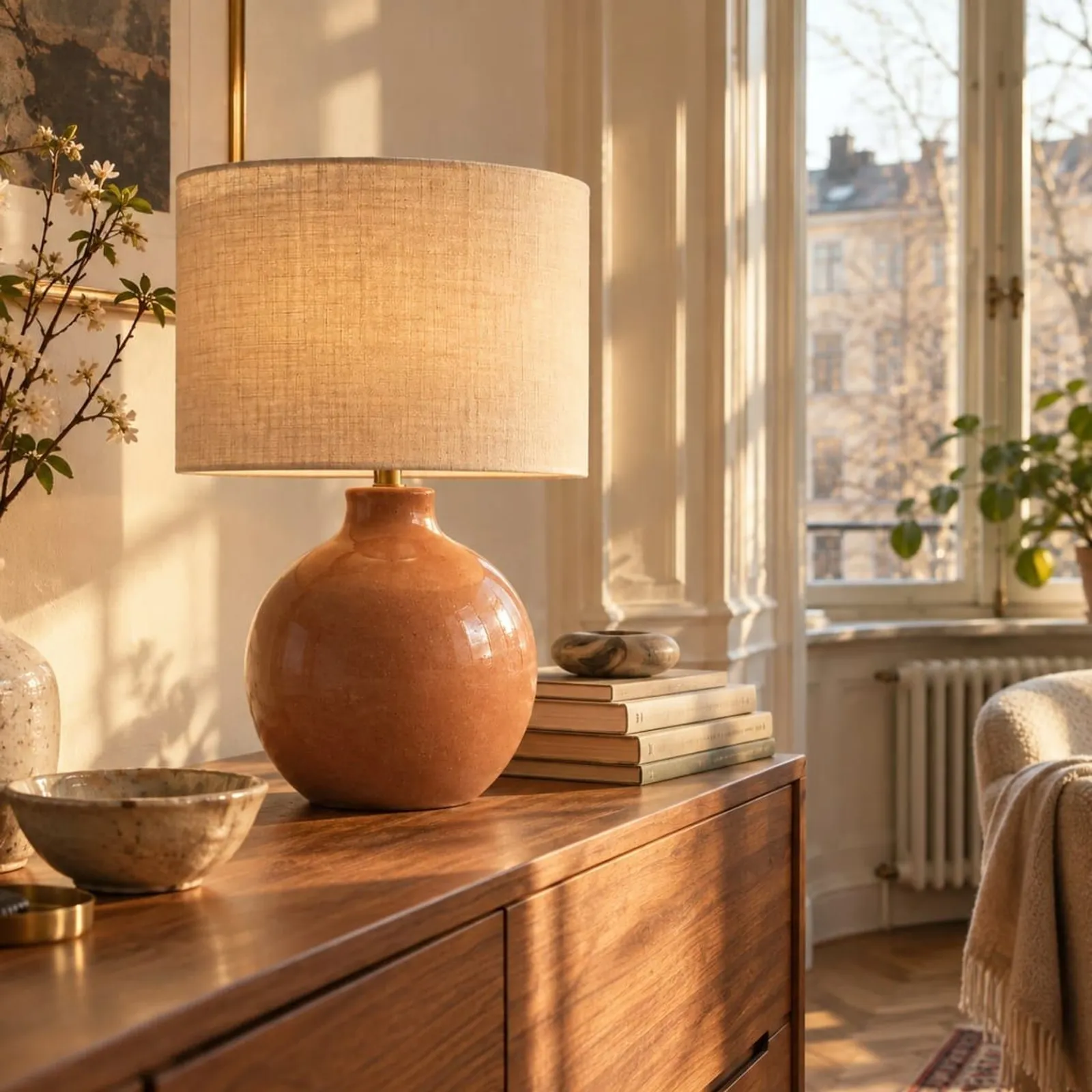 Bordslampa Rönn Kritvit - miniatyr 2