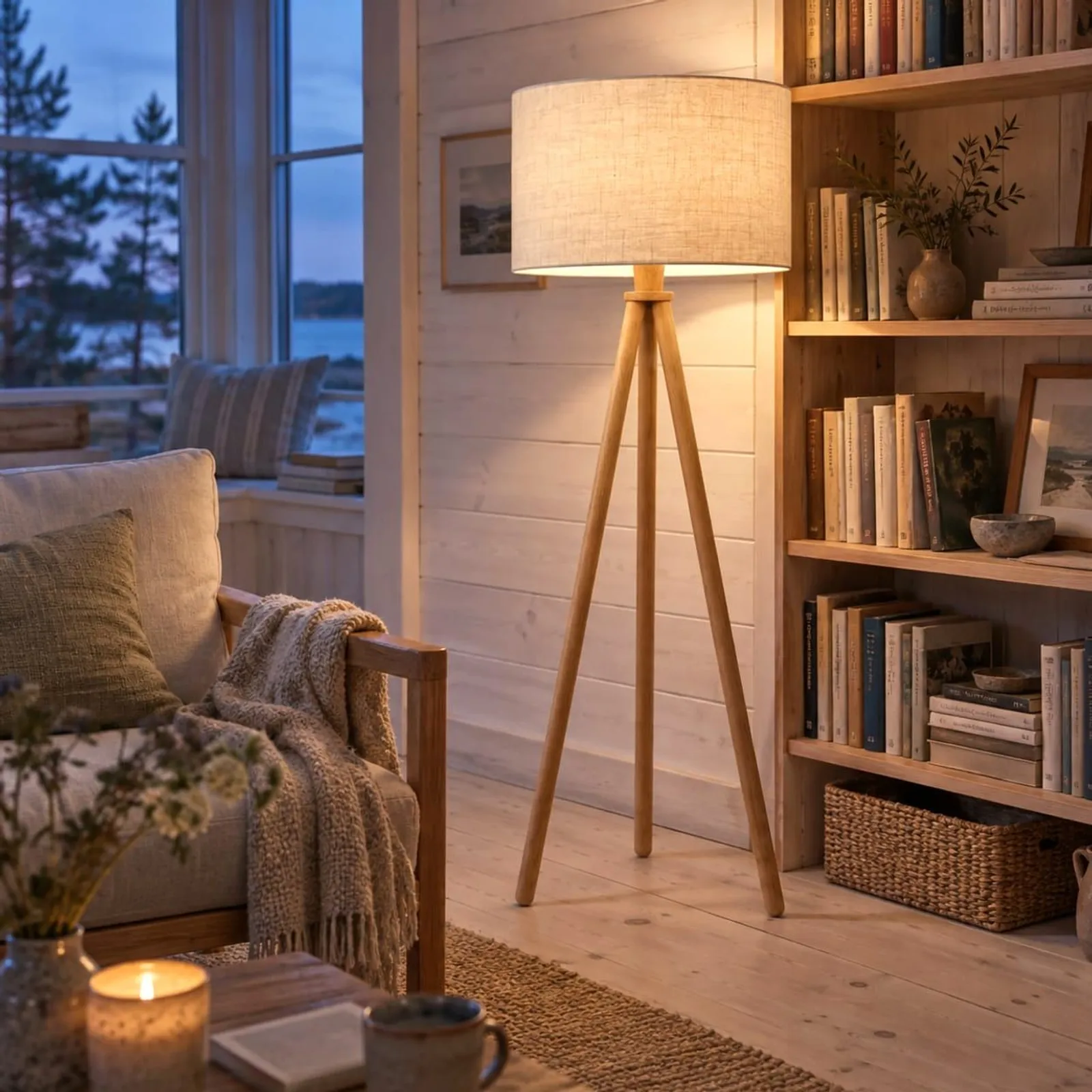 Lampadaire Videt naturel III - miniature 3