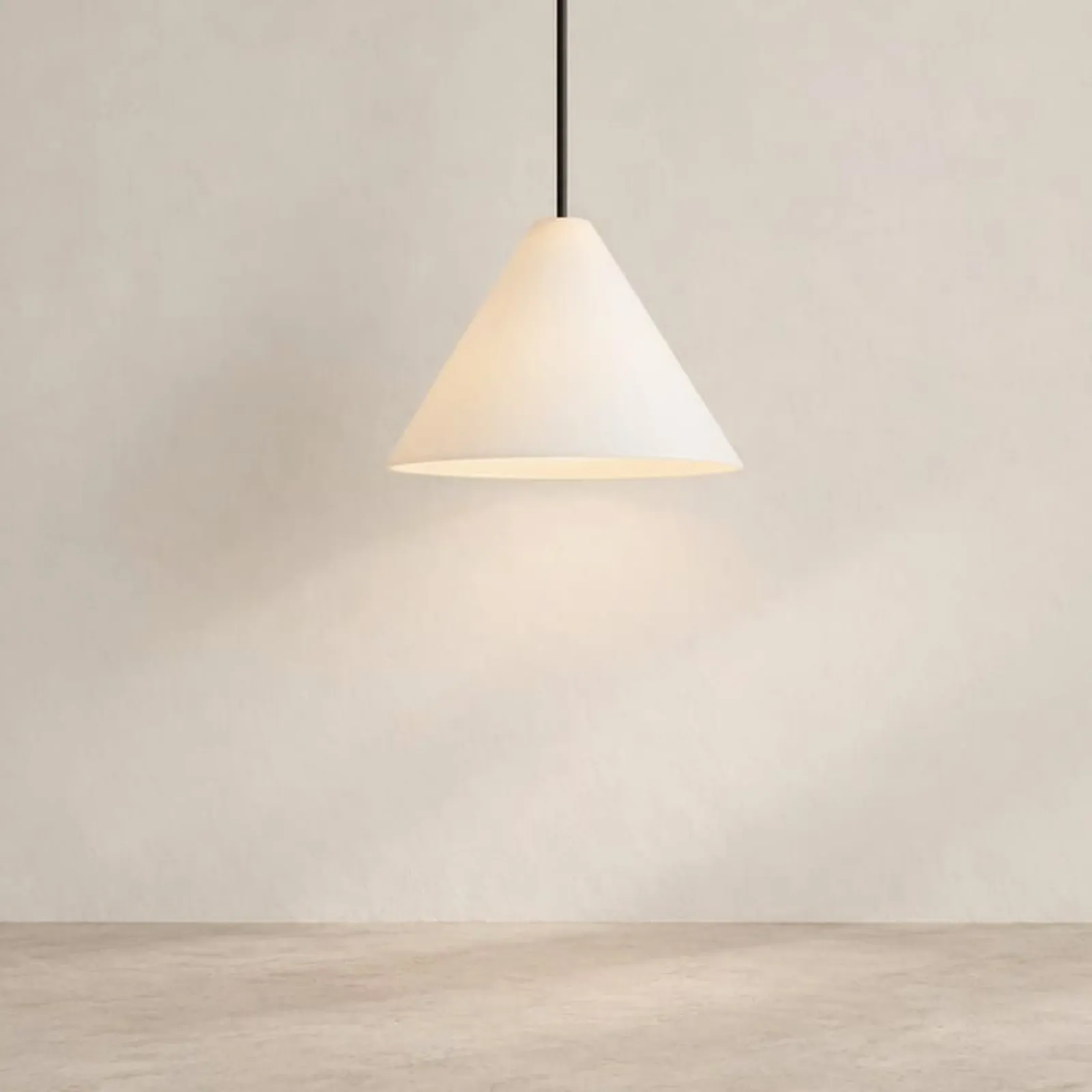 Suspension Korn blanc craie III