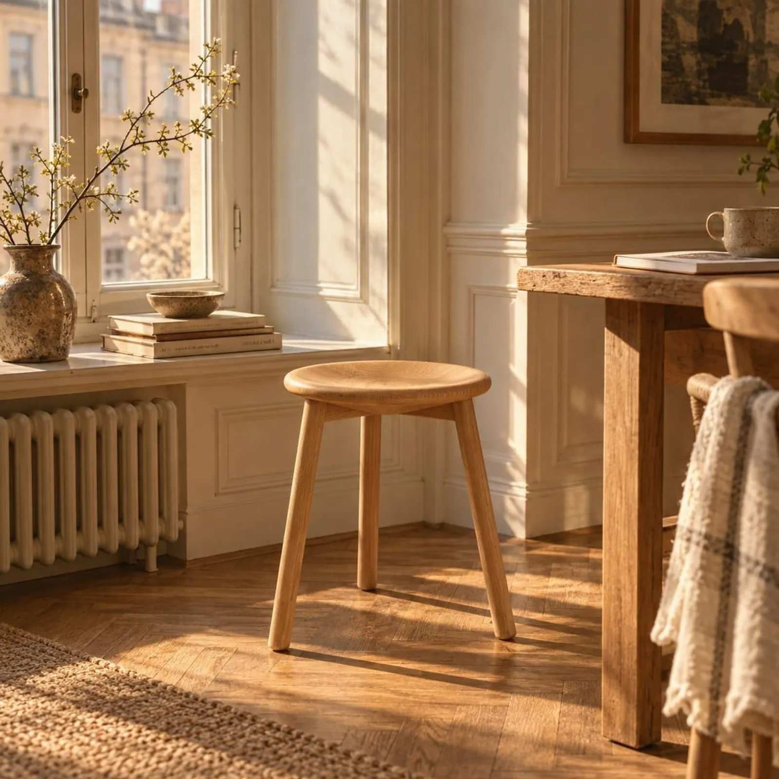 Tabouret Myr en chêne - miniature 2