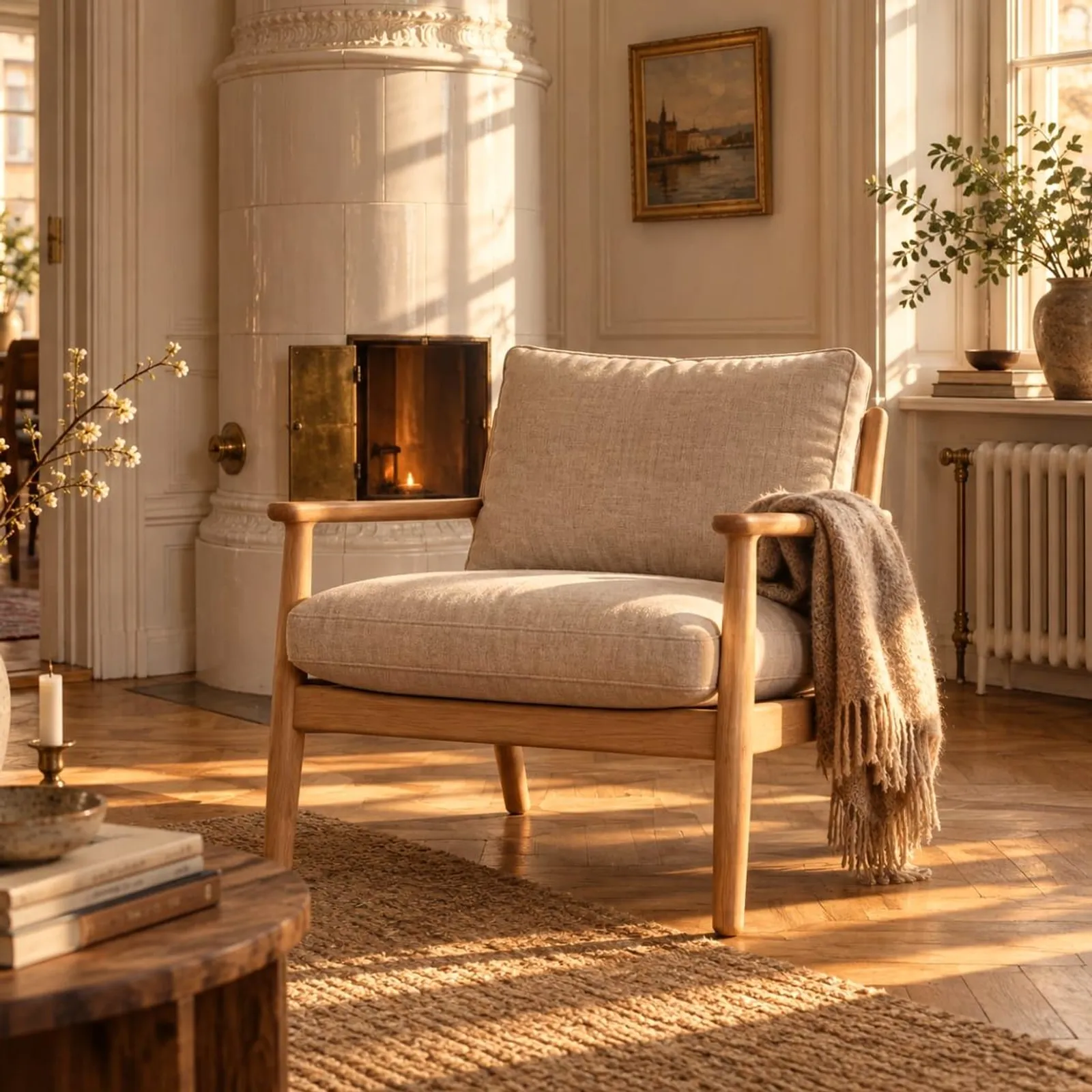 Fauteuil Tjärn lin IV - miniature 2