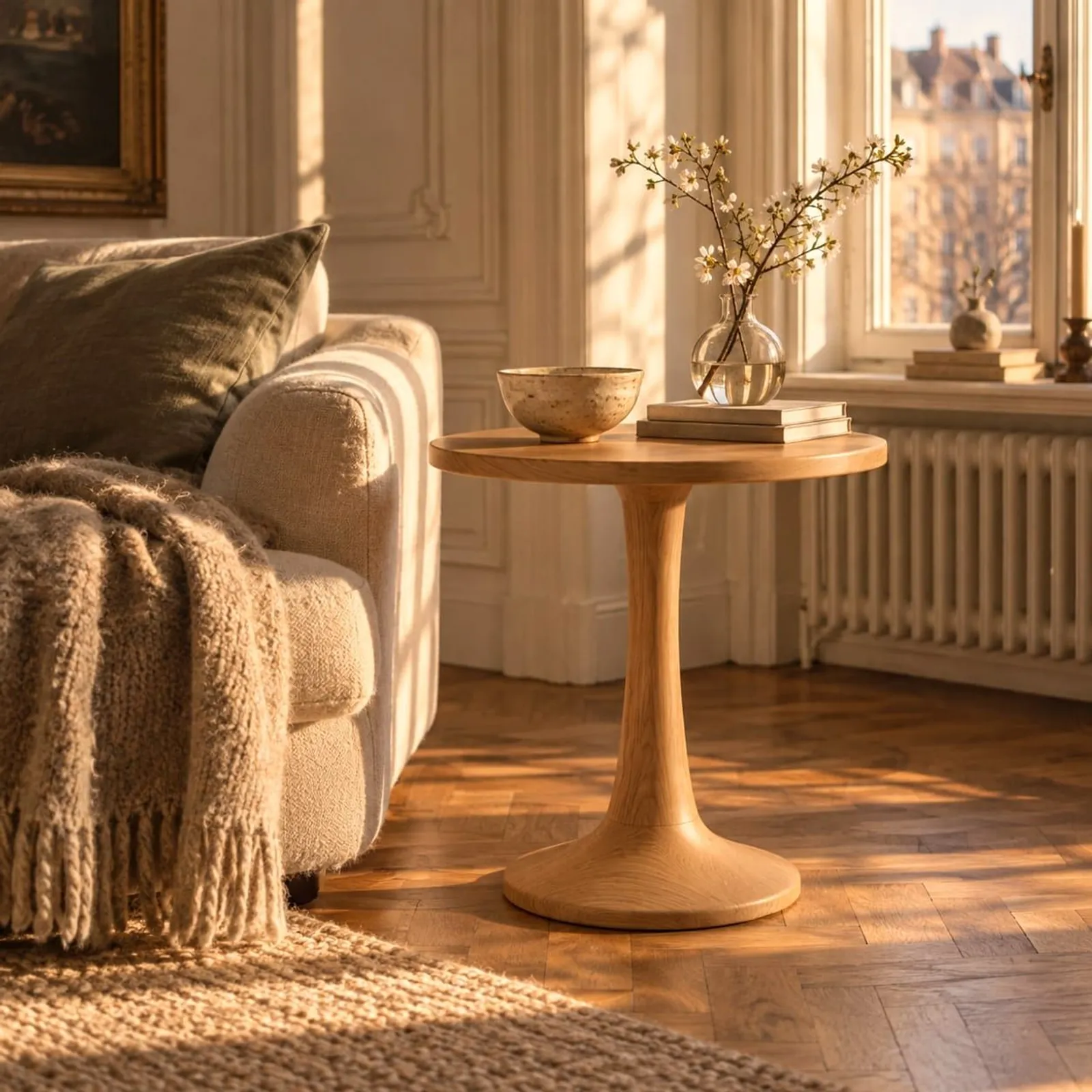 Table d’appoint Hassel blanc craie - miniature 2