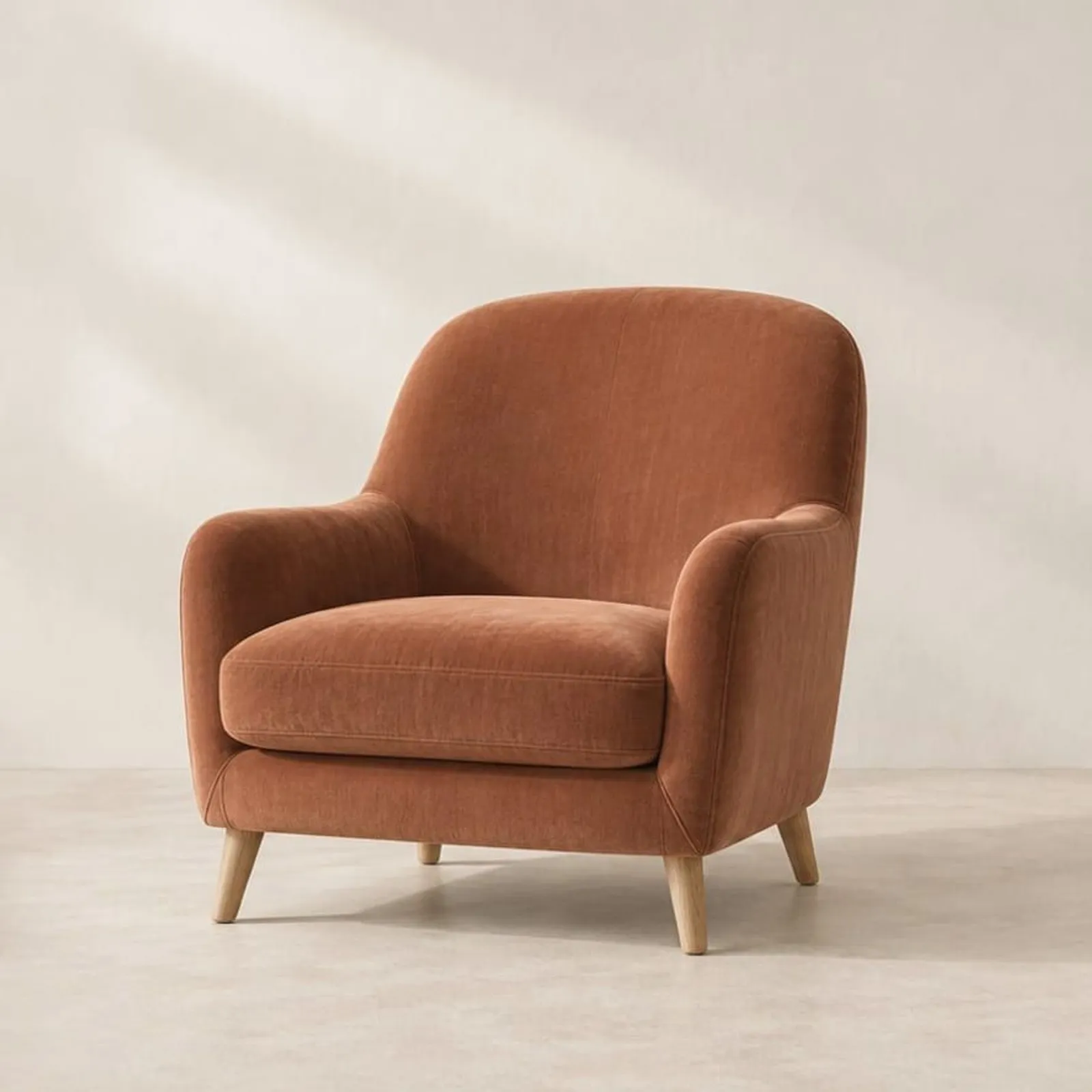 Fauteuil Bränna en velours - miniature 1