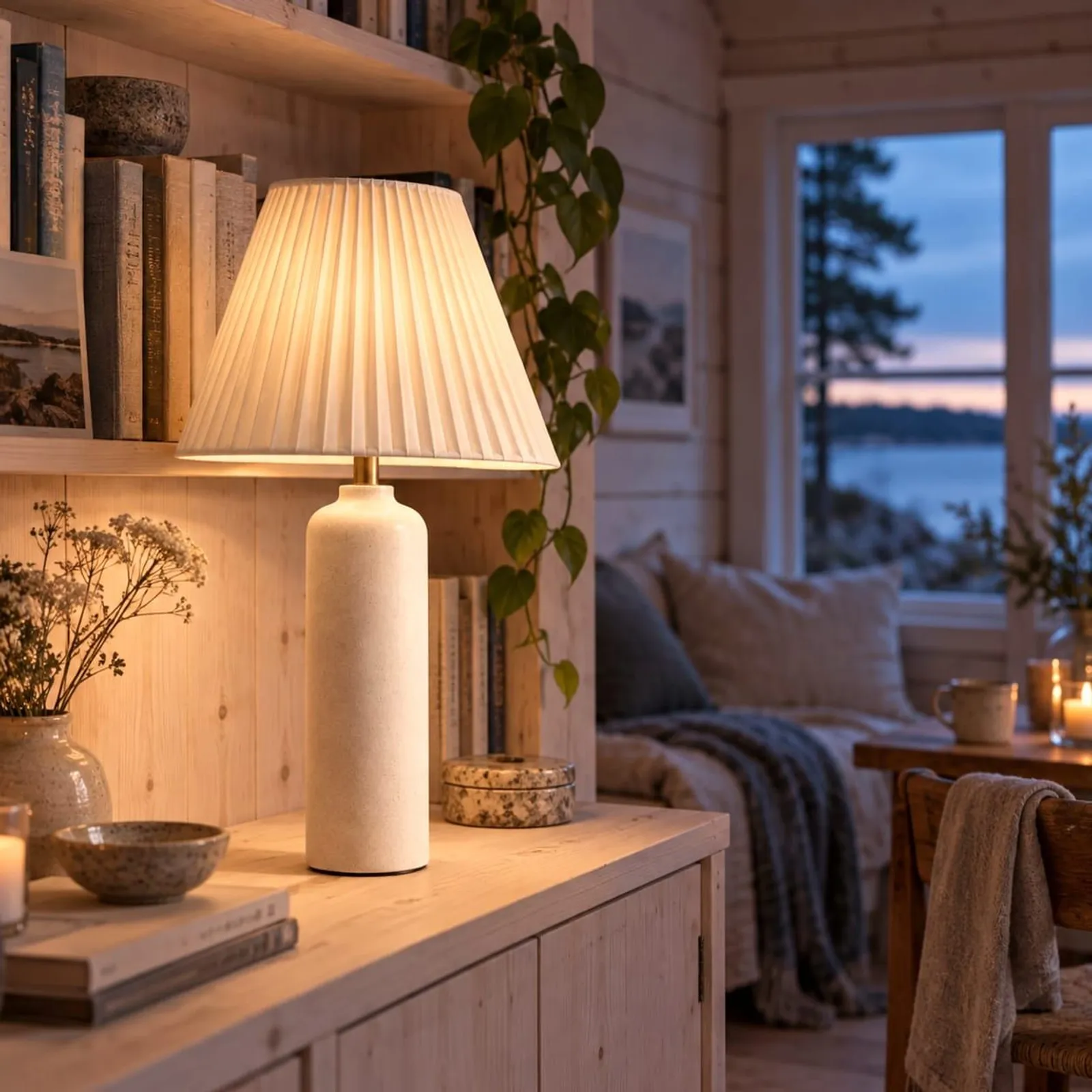 Bordslampa Pors Kritvit - miniatyr 2
