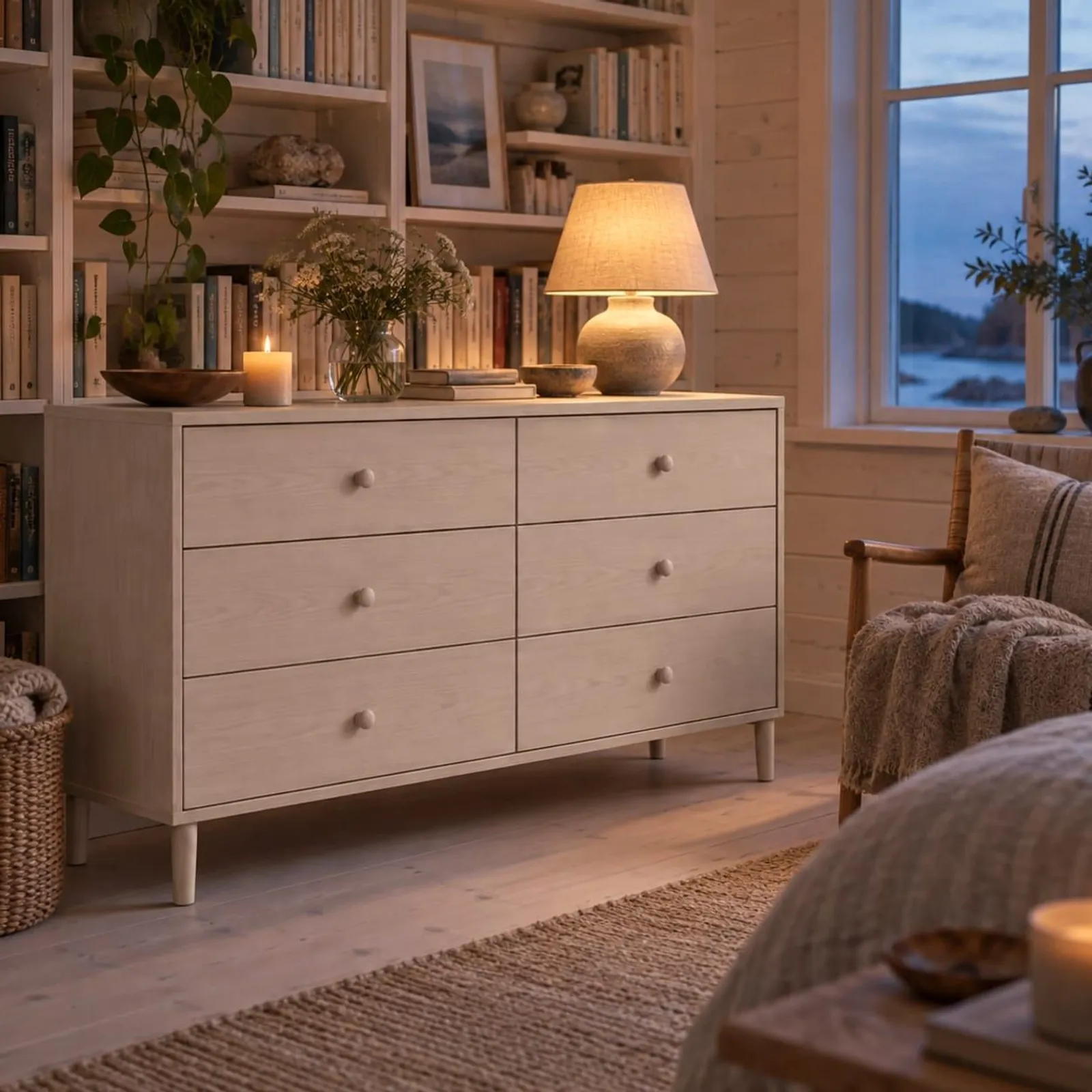 Commode Lönn blanc craie - miniature 3