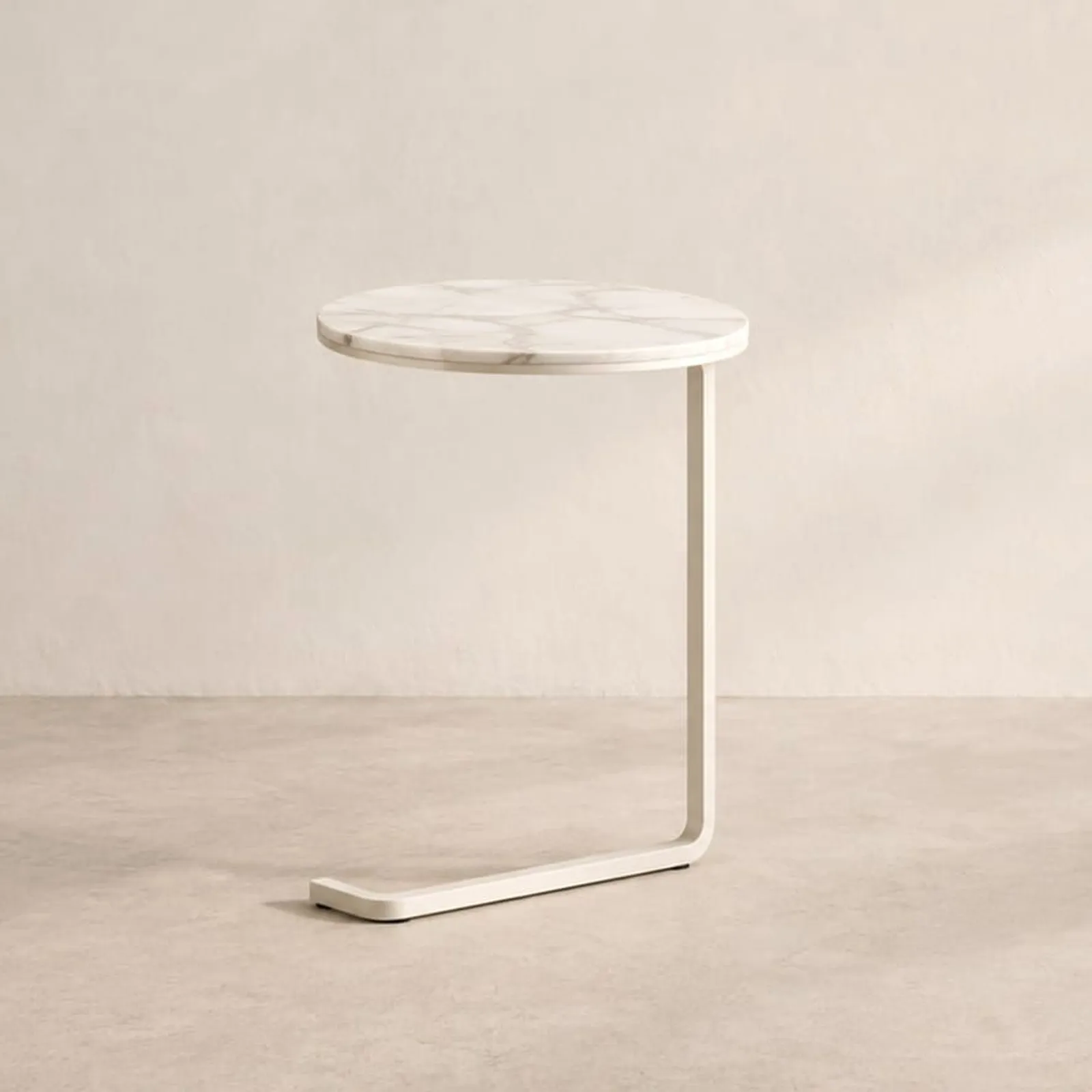 Table d’appoint Pors blanc craie III - miniature 1
