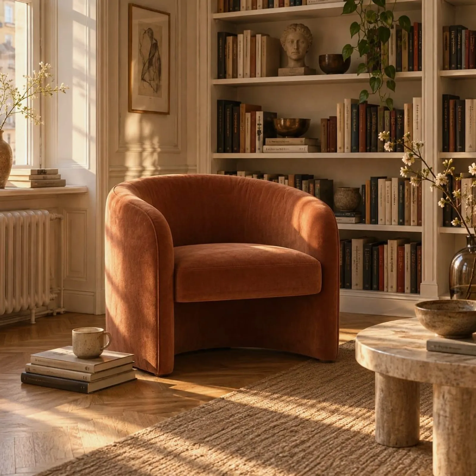 Fauteuil Havre en velours - miniature 2